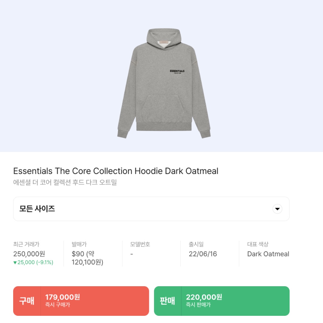 Essentials The Core Collection Hoodie Dark Oatmeal 착용 스타일 - 2