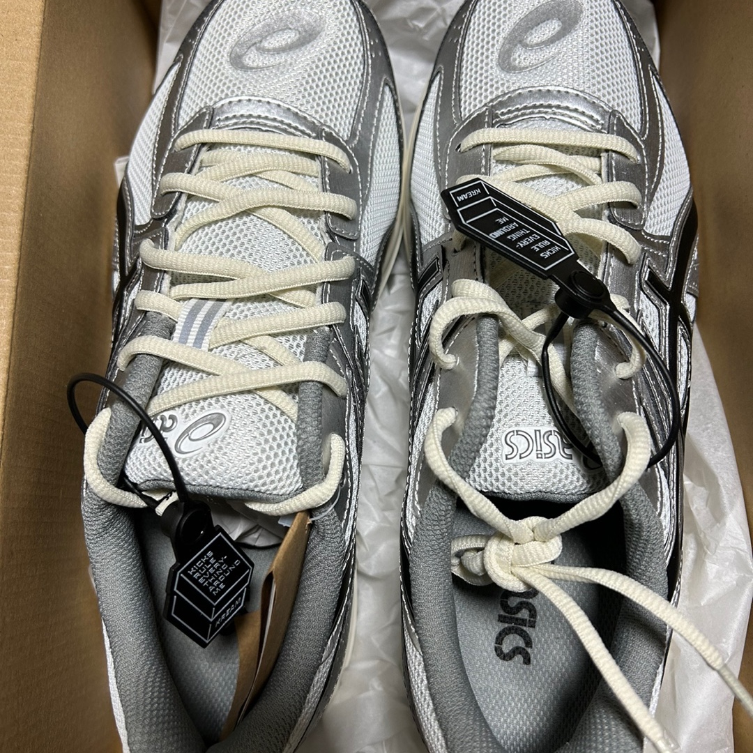 Asics Jog 100 S White Black - 2E Wide 착용 스타일