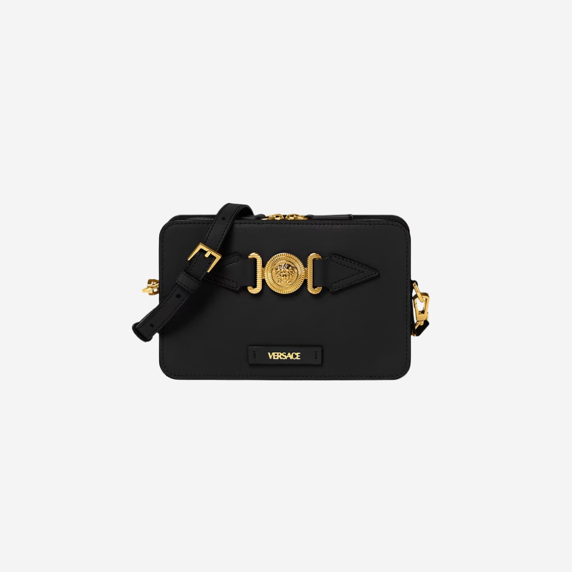 Versace Medusa Biggie Small Messenger Bag Black Gold 상세 이미지 1