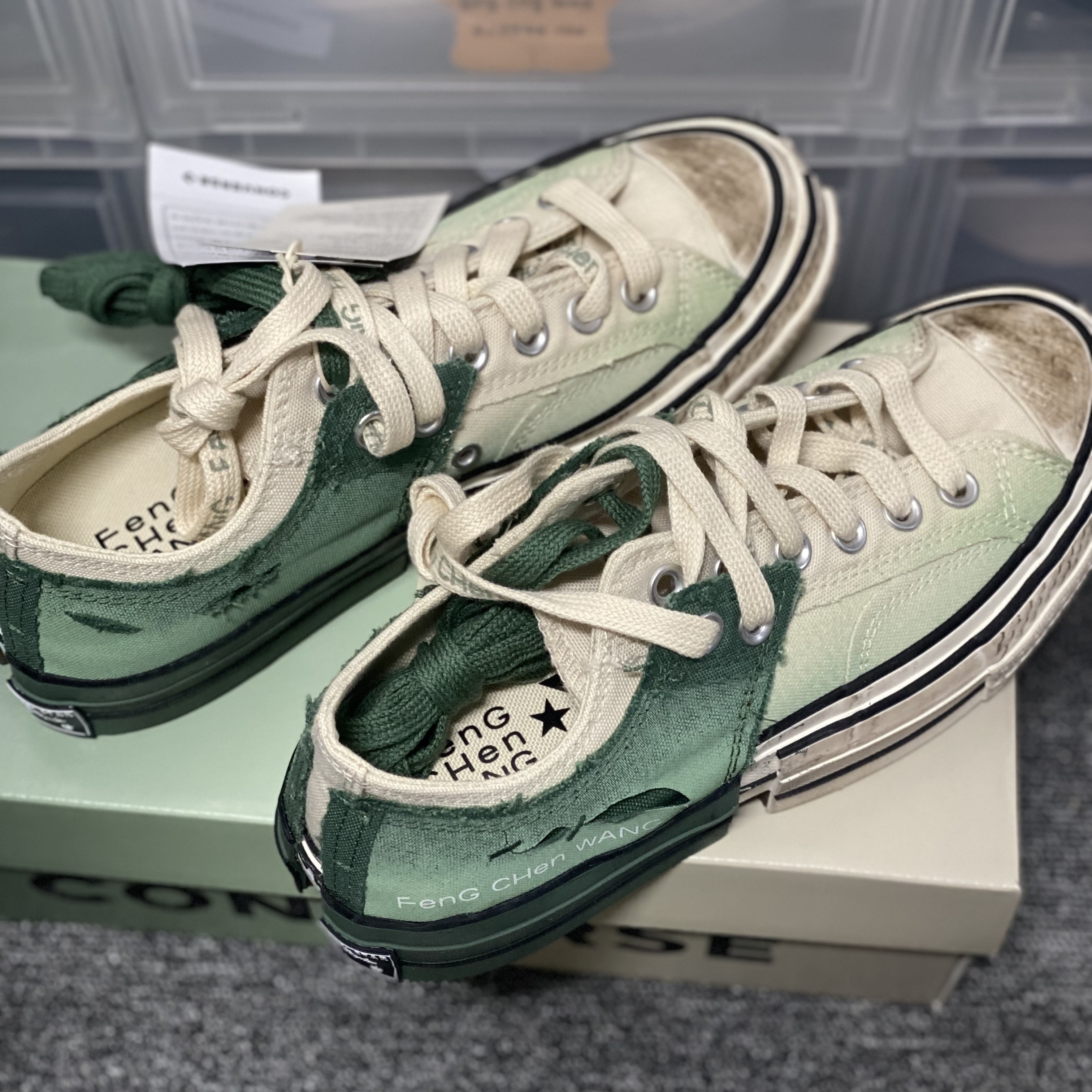 Converse x Feng Chen Wang Chuck 70 Ox 2-in-1 Myrtle 착용 스타일 - 1
