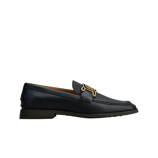 (W) Tod's Kate Leather Loafers Black