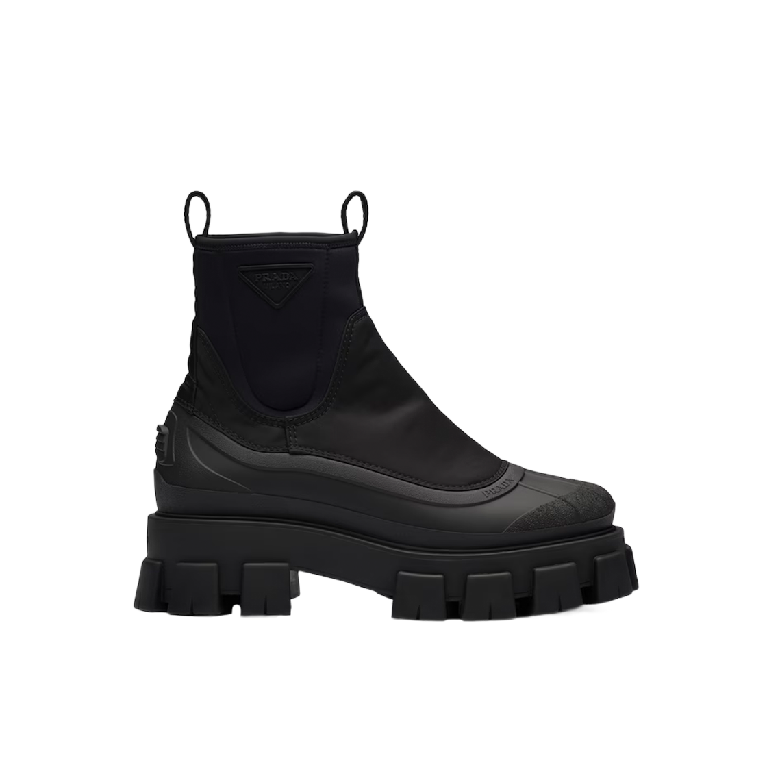 프라다 모놀리스 리나일론 개버딘 부츠 블랙(Prada Monolith Re-Nylon Gabardine Boots Black) - 1