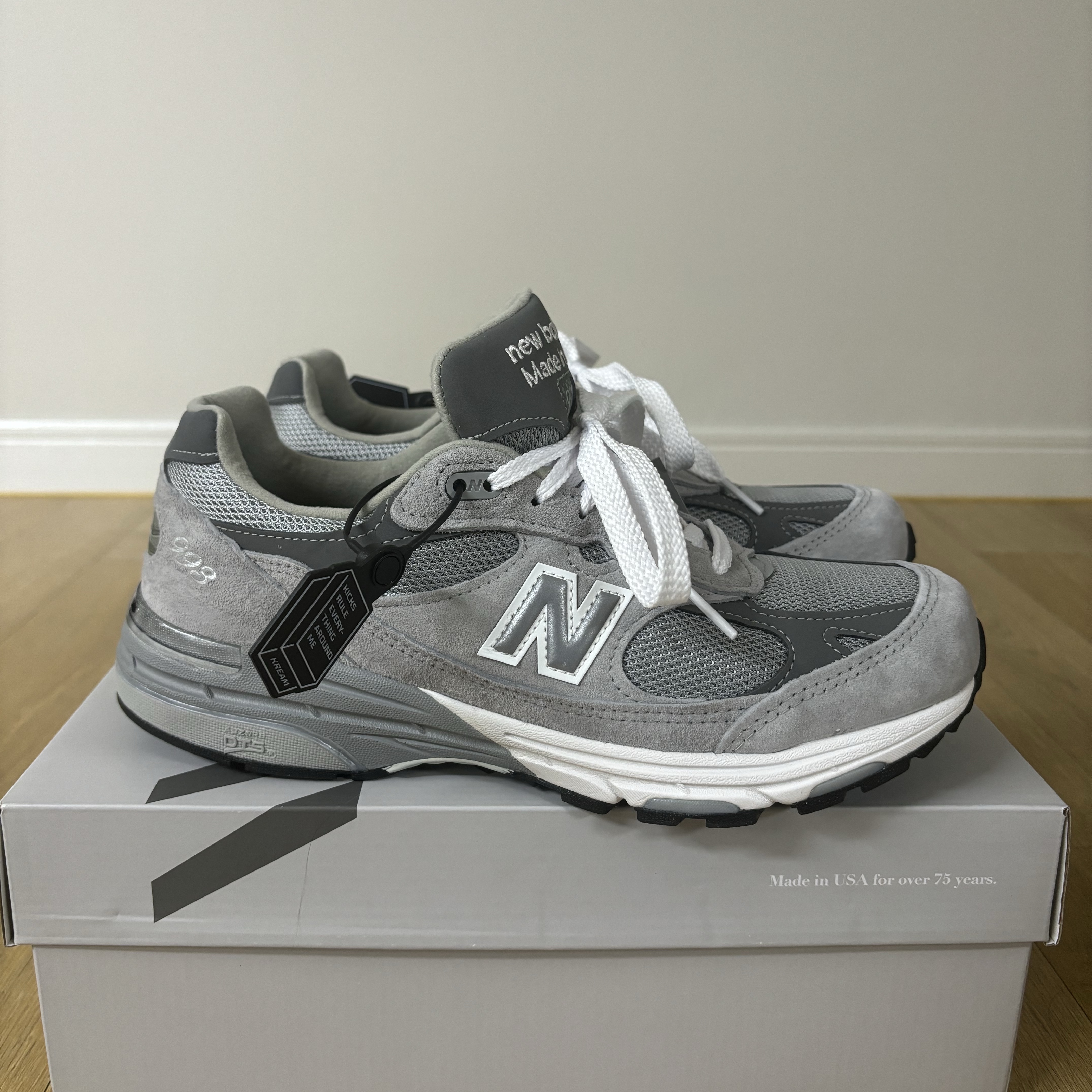 New Balance 993 Made in USA Grey - D Standard 착용 스타일
