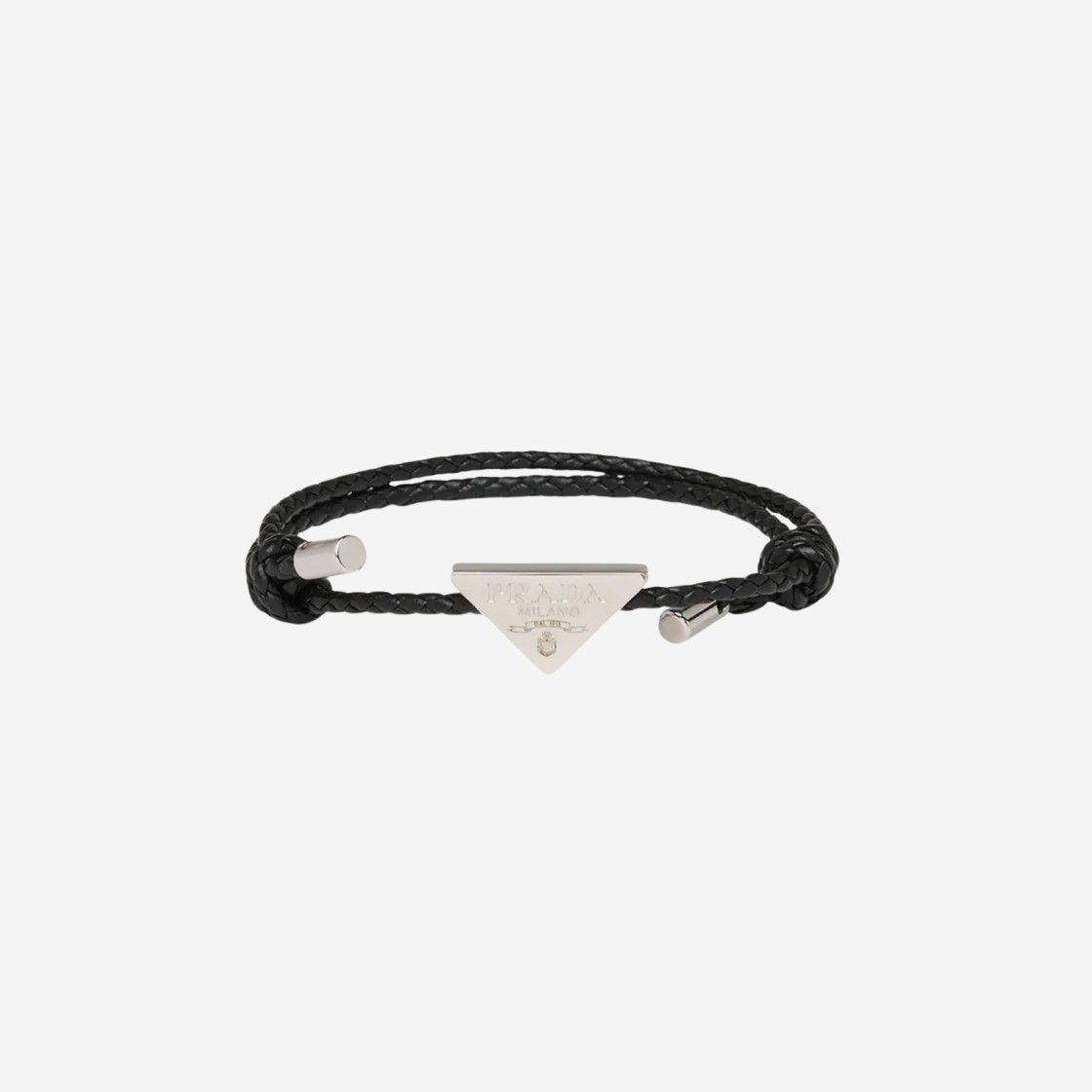 Prada Braided Nappa Leather Bracelet Black 상세 이미지 1