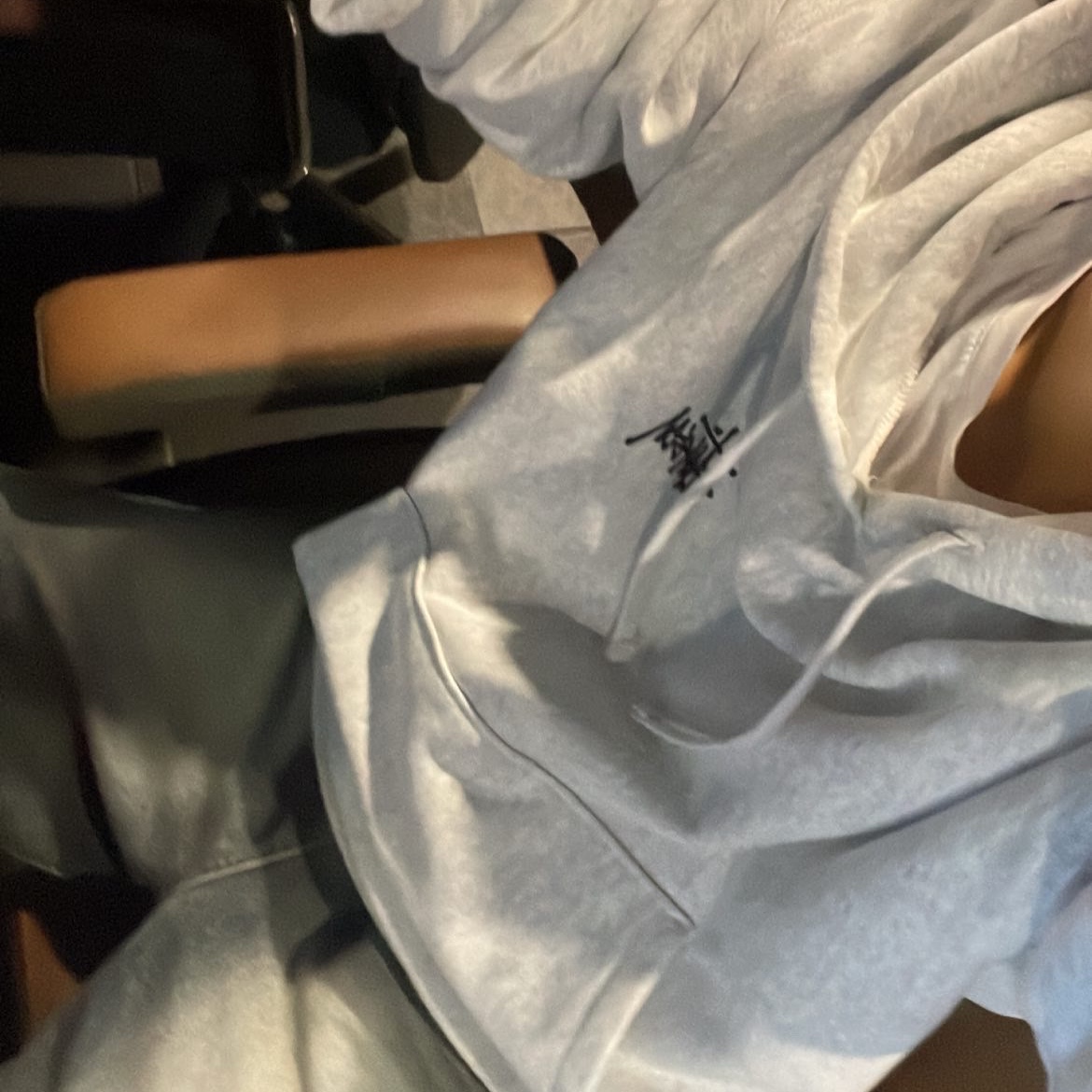 Stussy Basic Stussy Hoodie Ash Heather 2023 착용 스타일