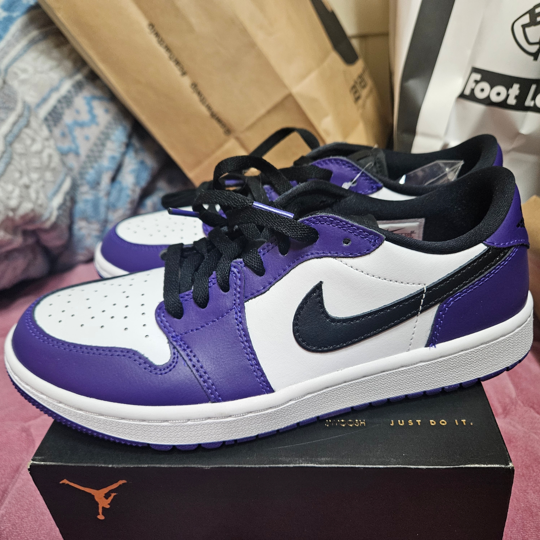 Jordan 1 Low Golf Court Purple 착용 스타일