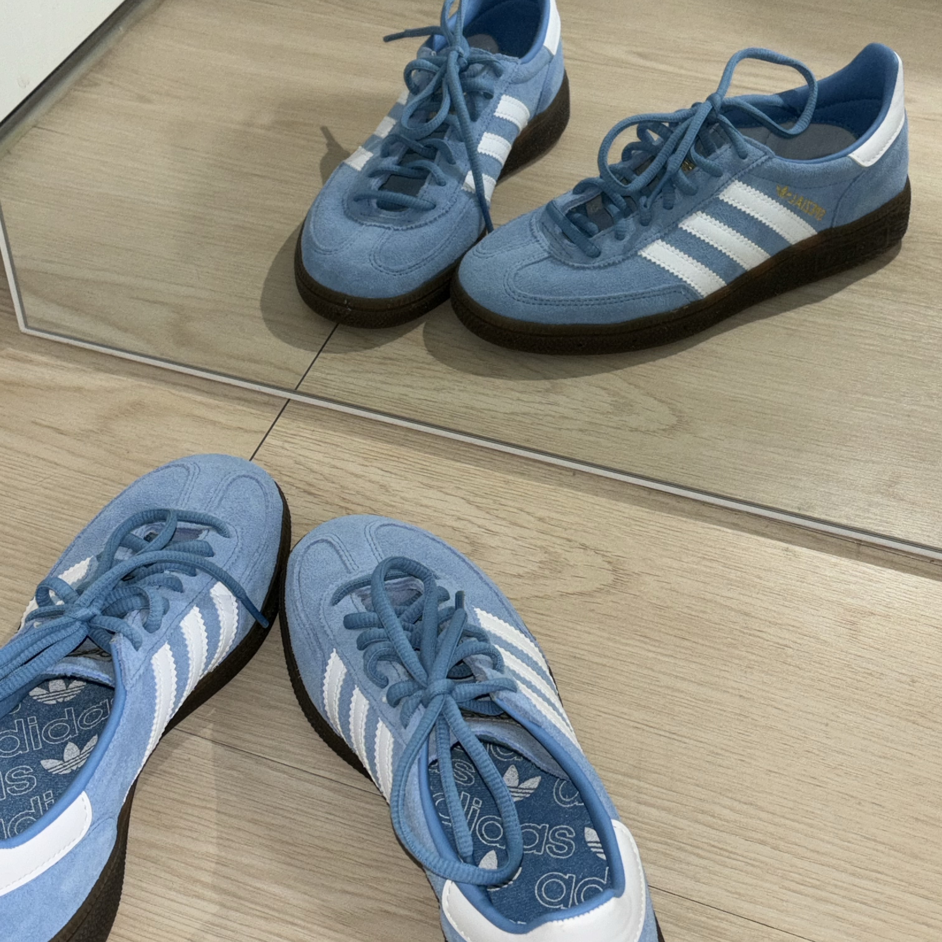 Adidas Spezial Handball Light Blue, Nike Air Force 1 '07 WB Flax 착용 스타일 - 3