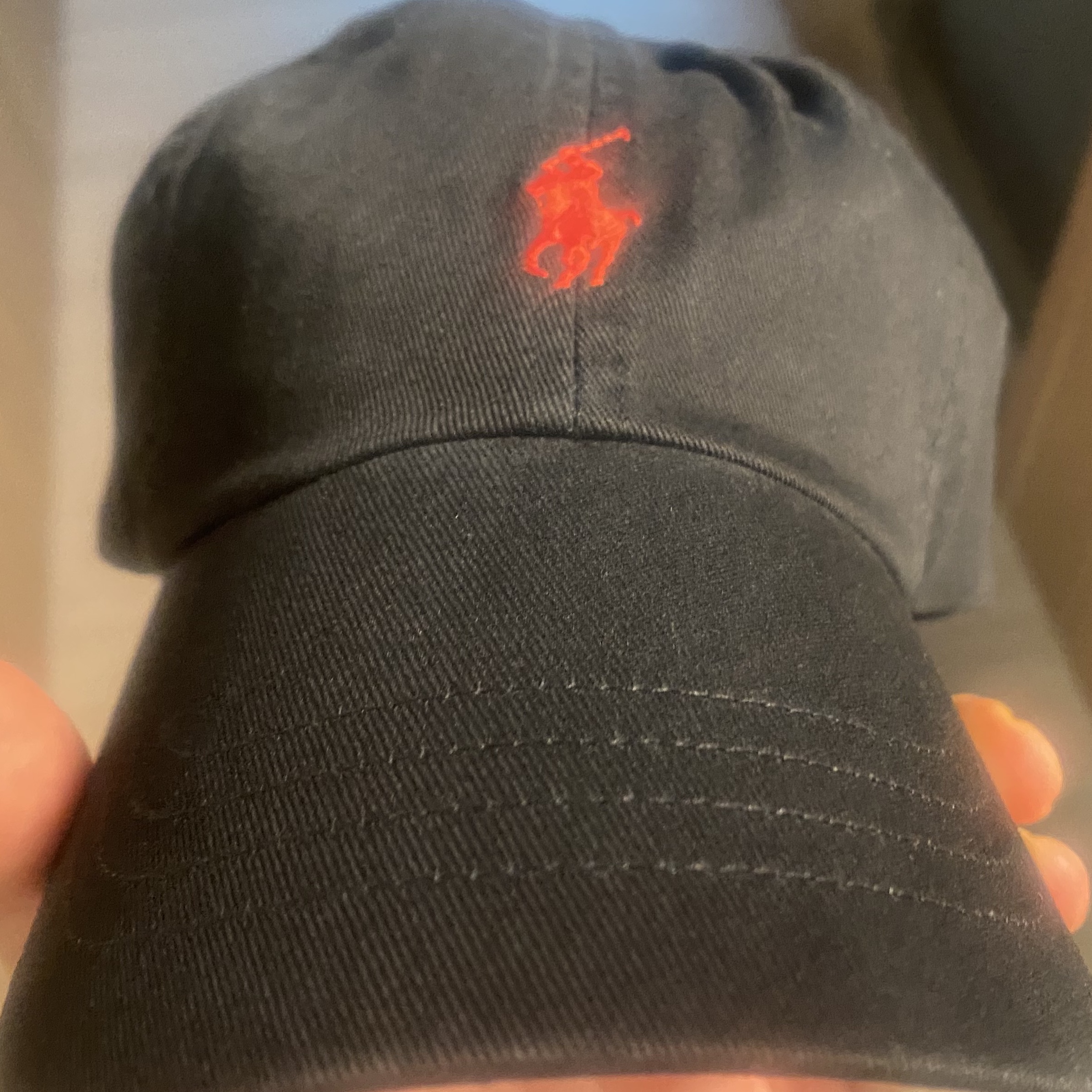 [30%적립] Polo Ralph Lauren Cotton Chino Ball Cap Polo Black 착용 스타일