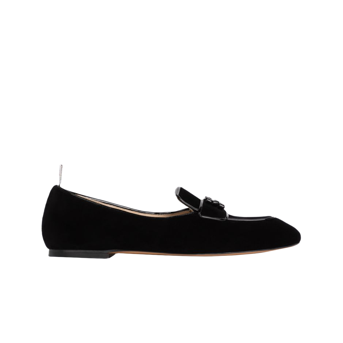 FFF105B-03883-001 (W) Thom Browne Velvet 3-Bow Loafer Black