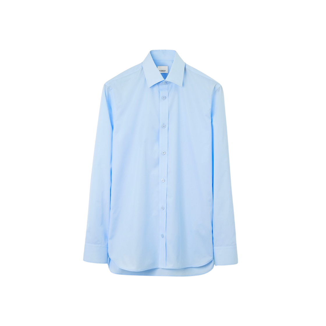 Burberry Cotton Poplin Slim Fit Shirt Pale Blue 상세 이미지 1