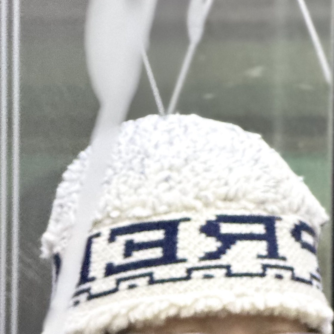Supreme Sherpa Logo Beanie Natural - 23FW 착용 스타일