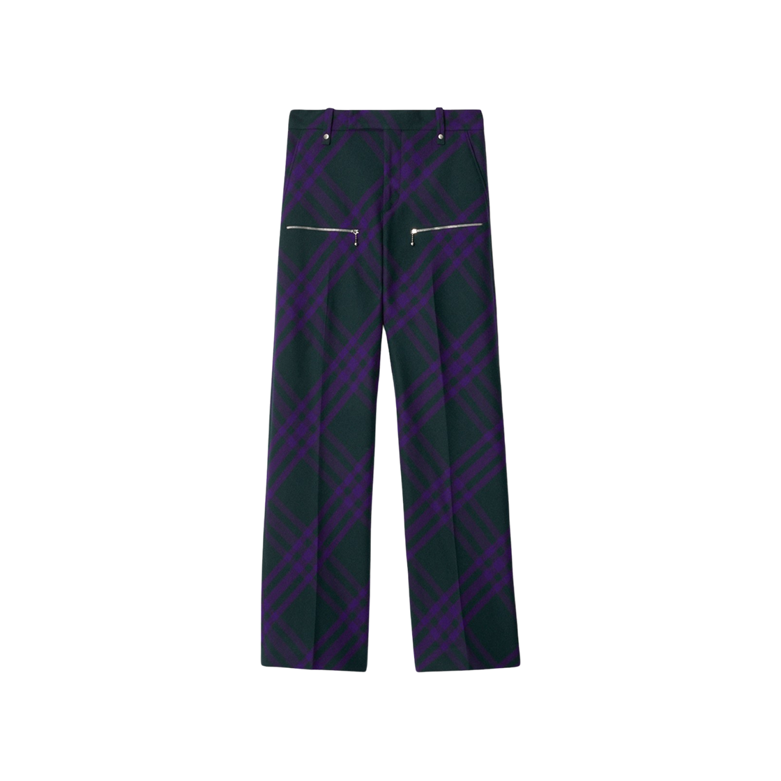 Burberry Check Wool Trousers Deep Royal 상세 이미지 1