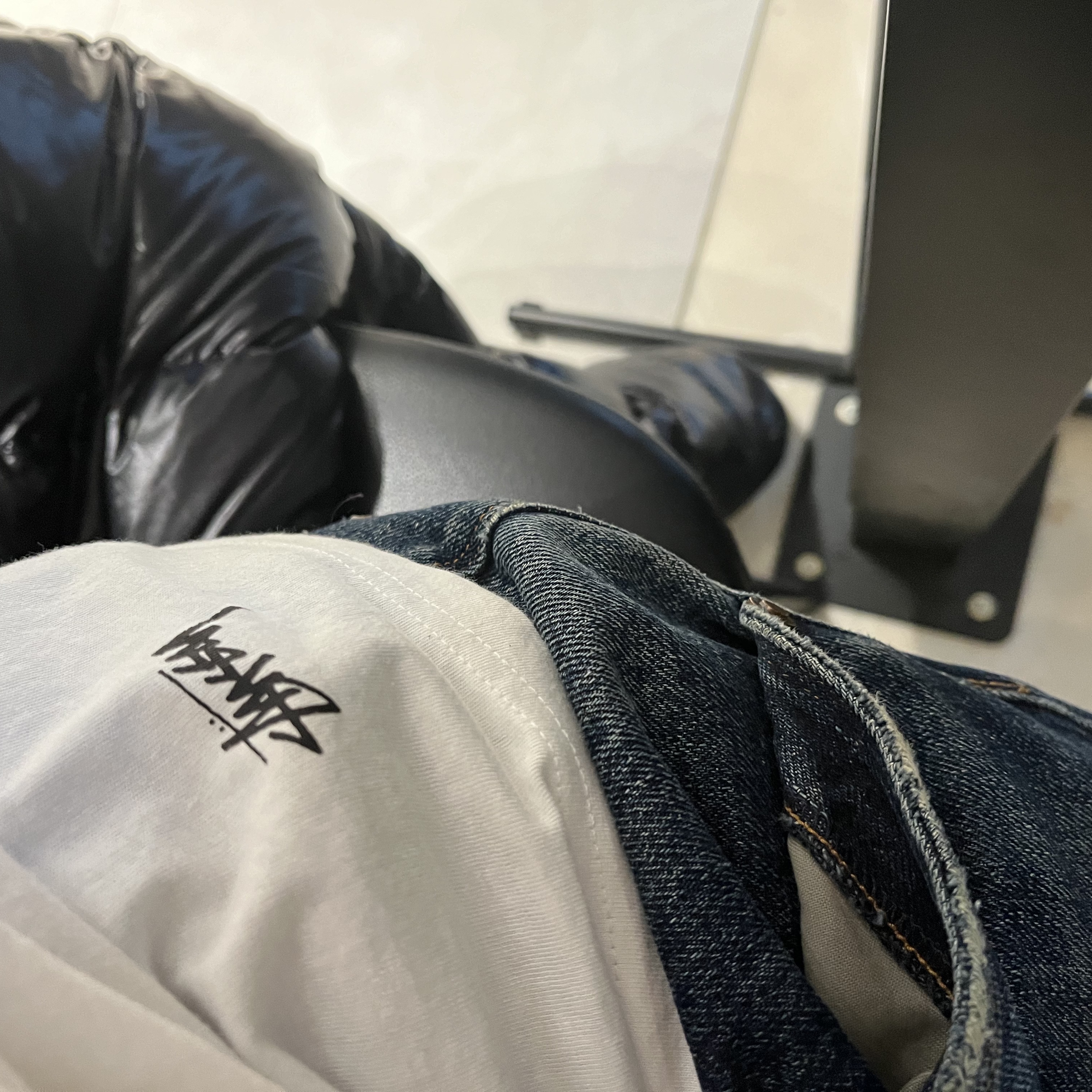 Stussy Undershirt White (3 Pack) 착용 스타일 - 1