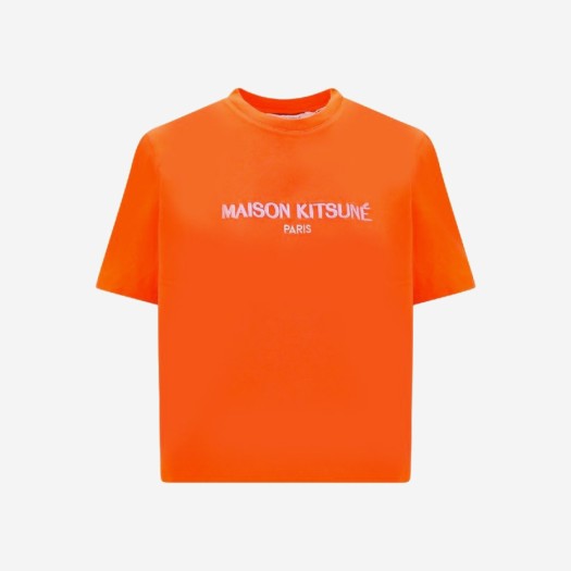 (W) 메종 키츠네 파리 박시 티셔츠 네온 오렌지