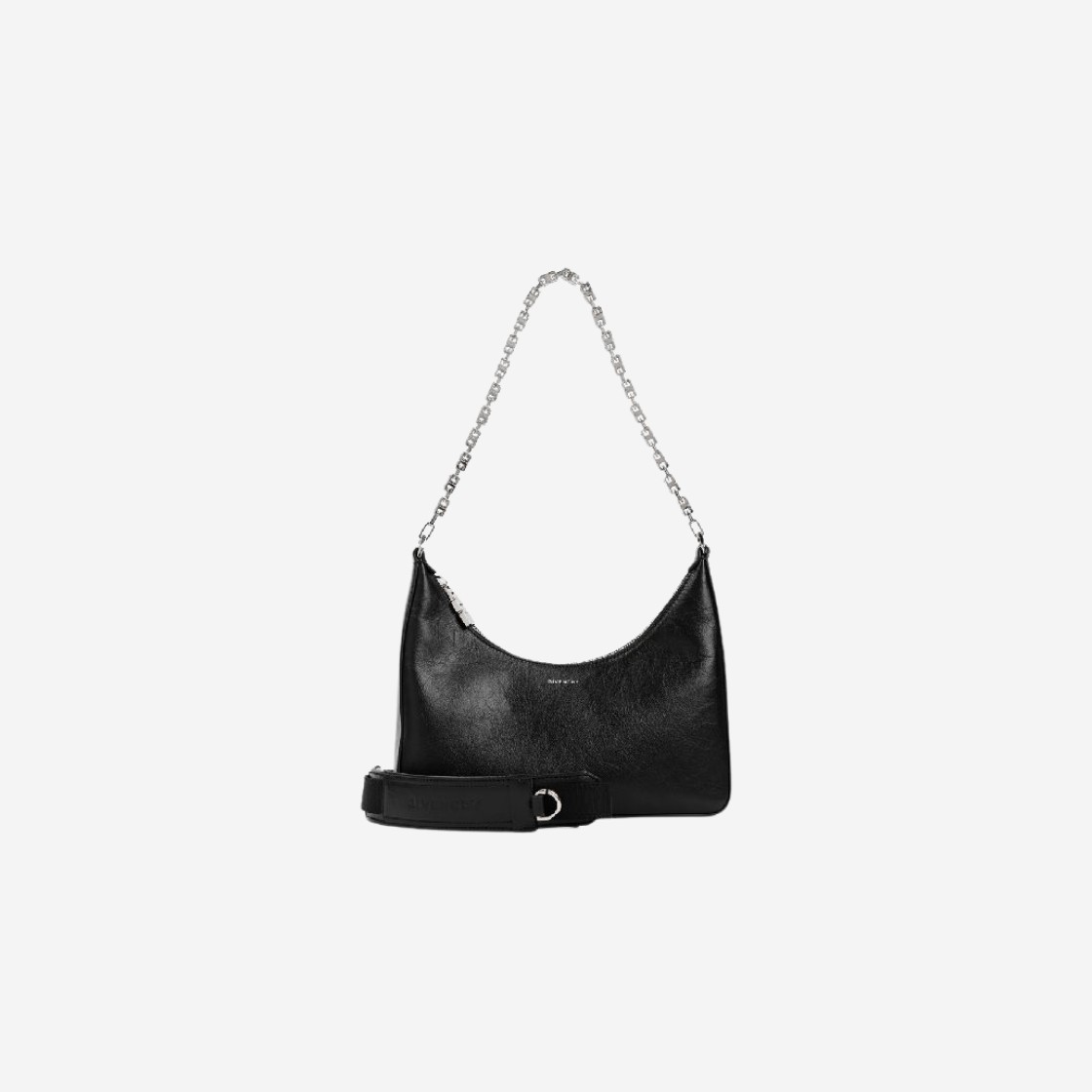 Givenchy Small Moon Cut Out Bag in Leather with Sporty Strap Black 상세 이미지 1