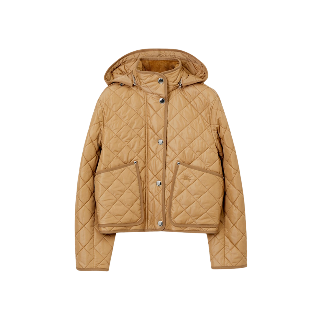 (W) Burberry Cropped Quilted Nylon Jacket Archive Beige 상세 이미지 1