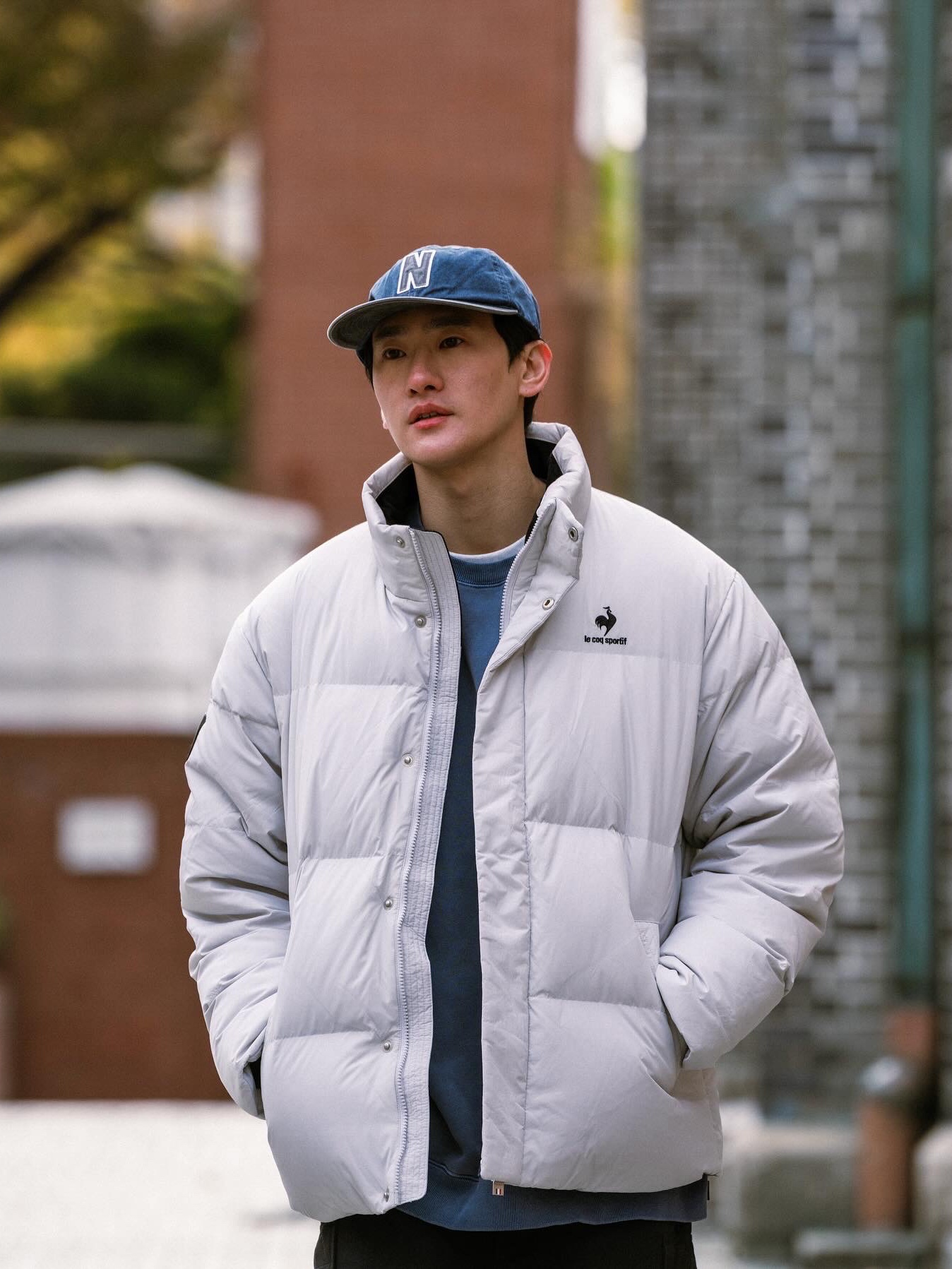 Adidas x Human Made Campus Light Blue 착용 스타일 - 3