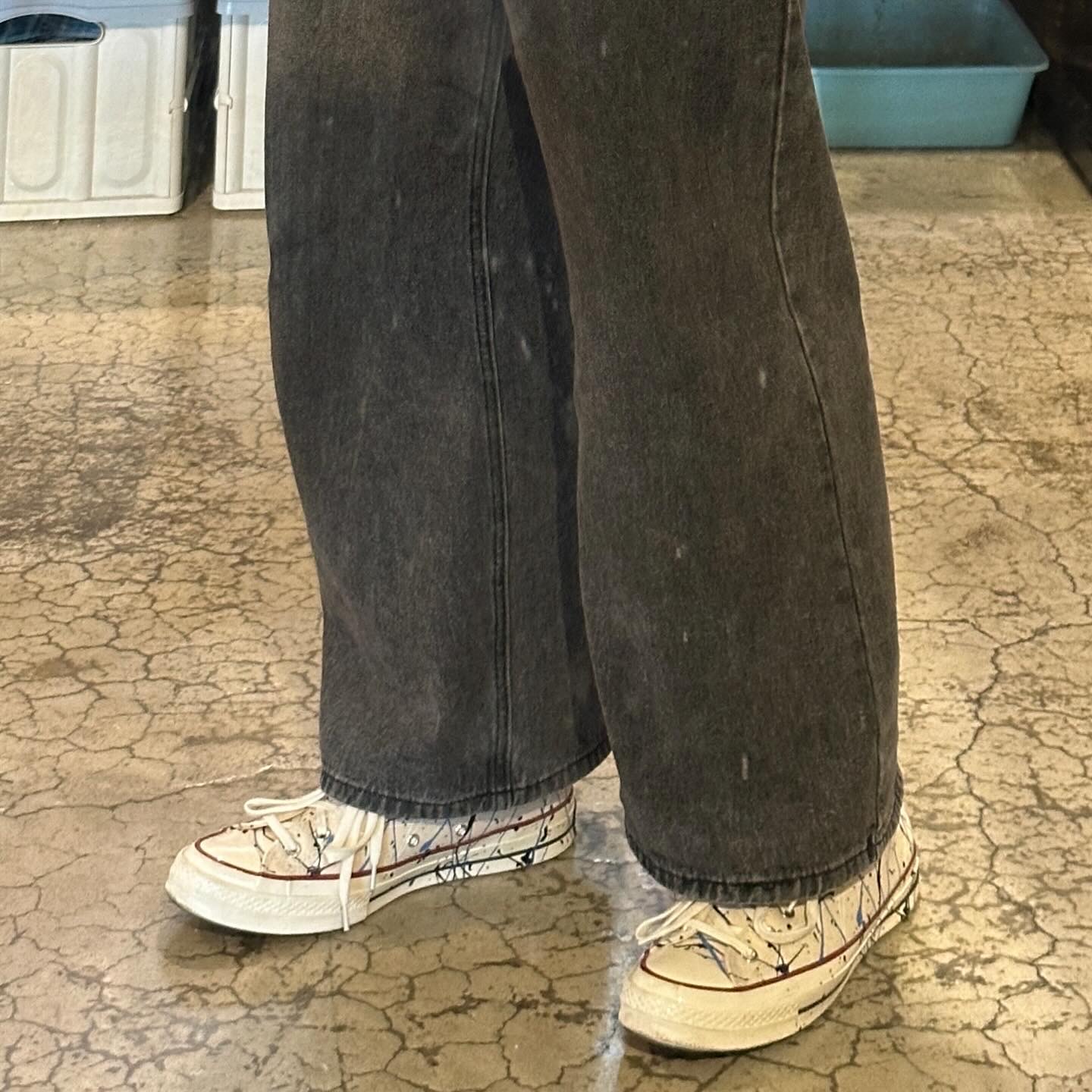 Converse Chuck 70 High Paint Egret 착용 스타일 - 2