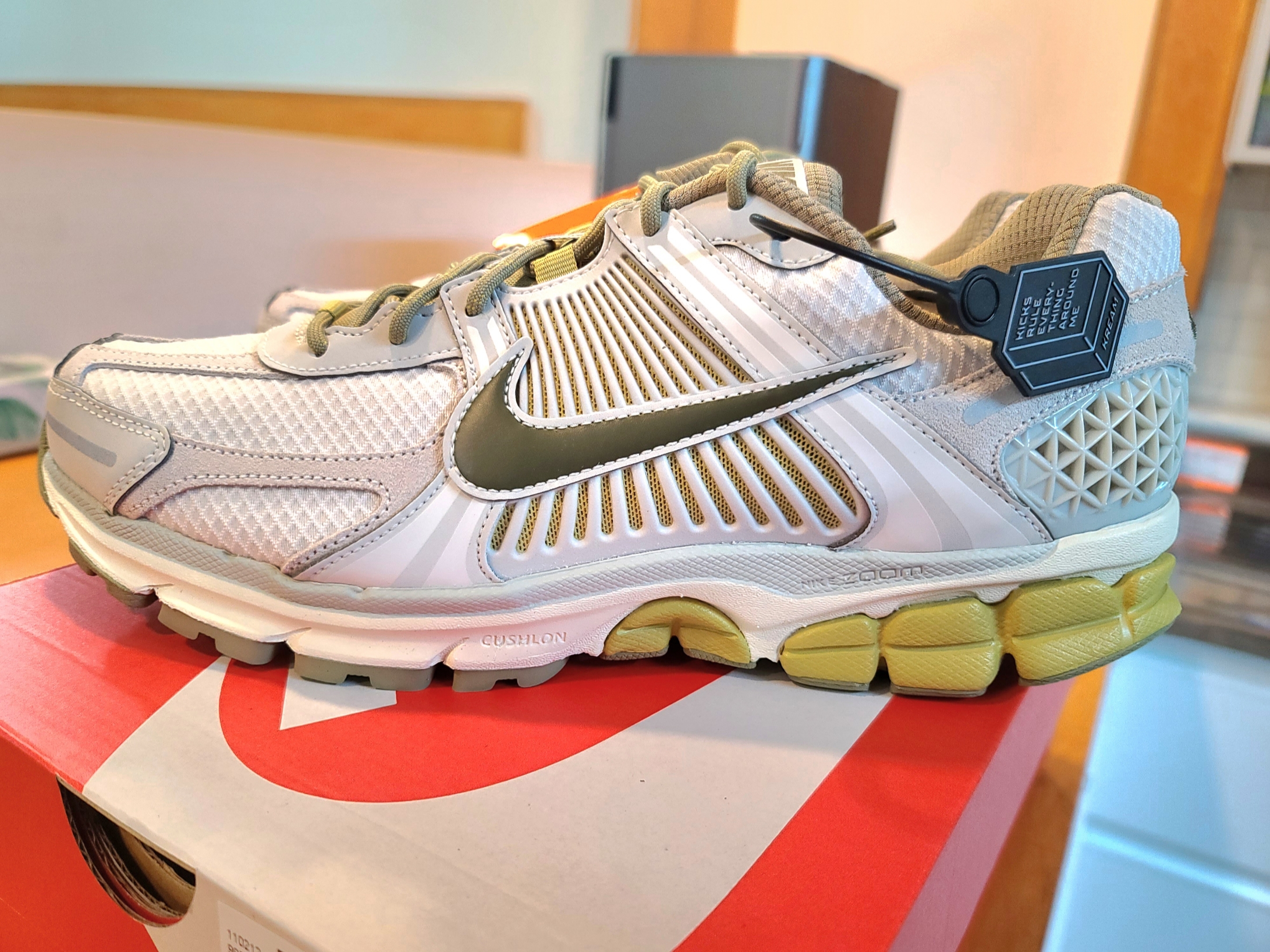 Nike Zoom Vomero 5 Light Bone and Phantom 착용 스타일 - 1