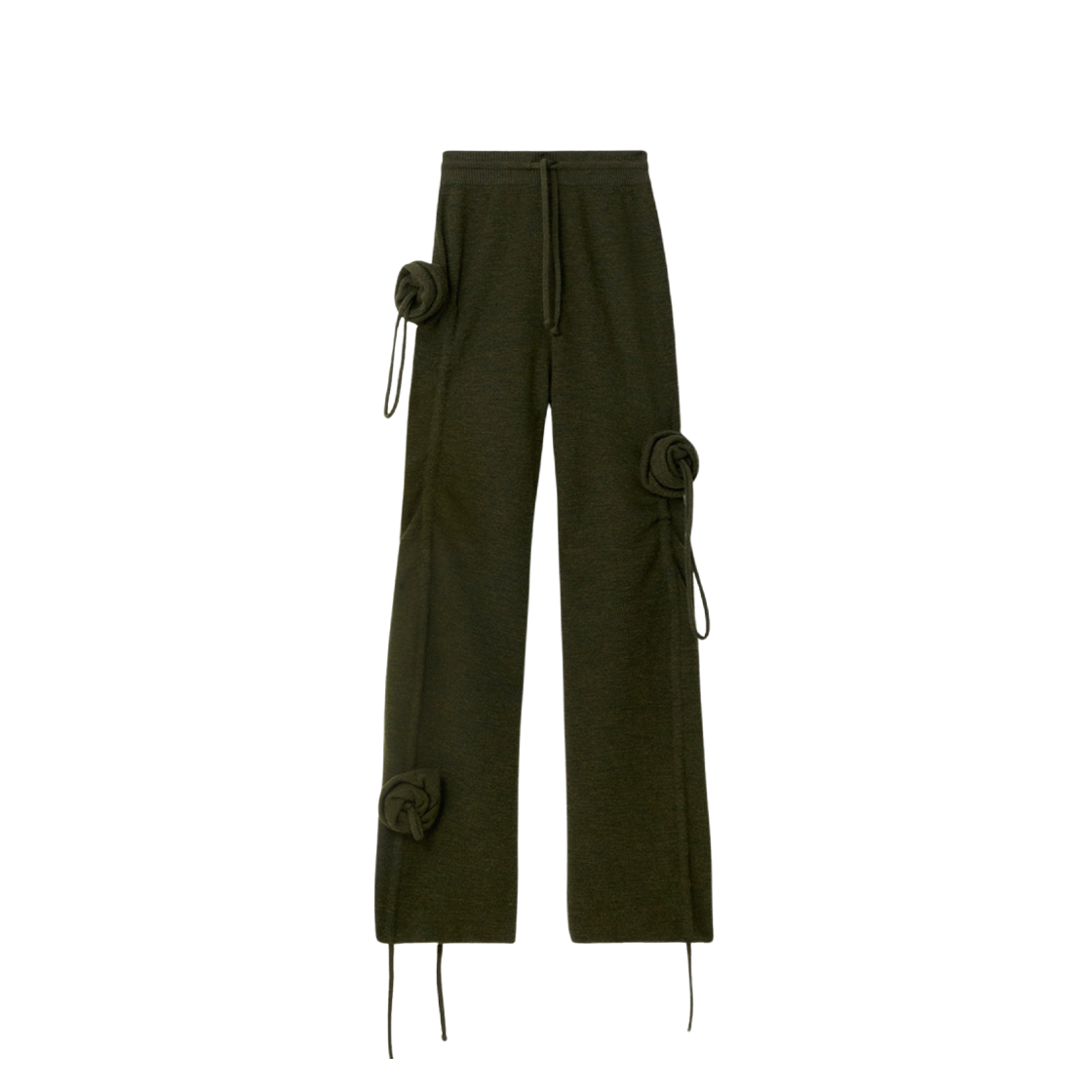 Burberry Rose Wool Trousers Military 상세 이미지 1