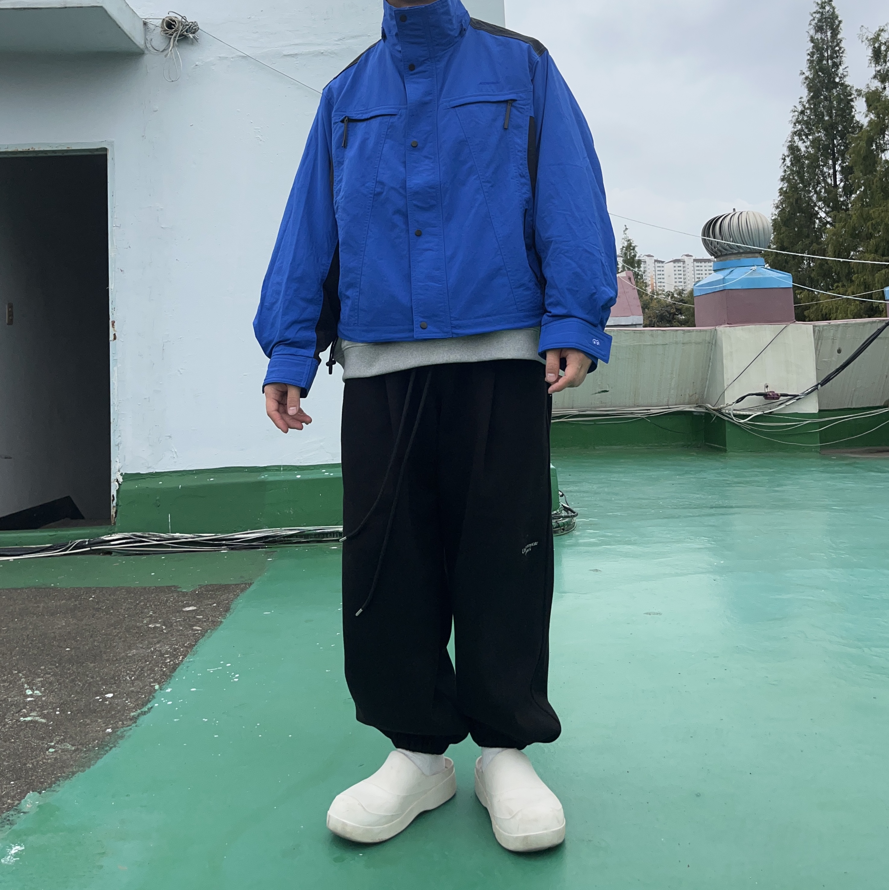 Ader Error Grampur Jumper Z-Blue, Undermycar Mu.03 Anti Fxxking Logo Play Oversized Sweat Jogger Black 착용 스타일 - 1
