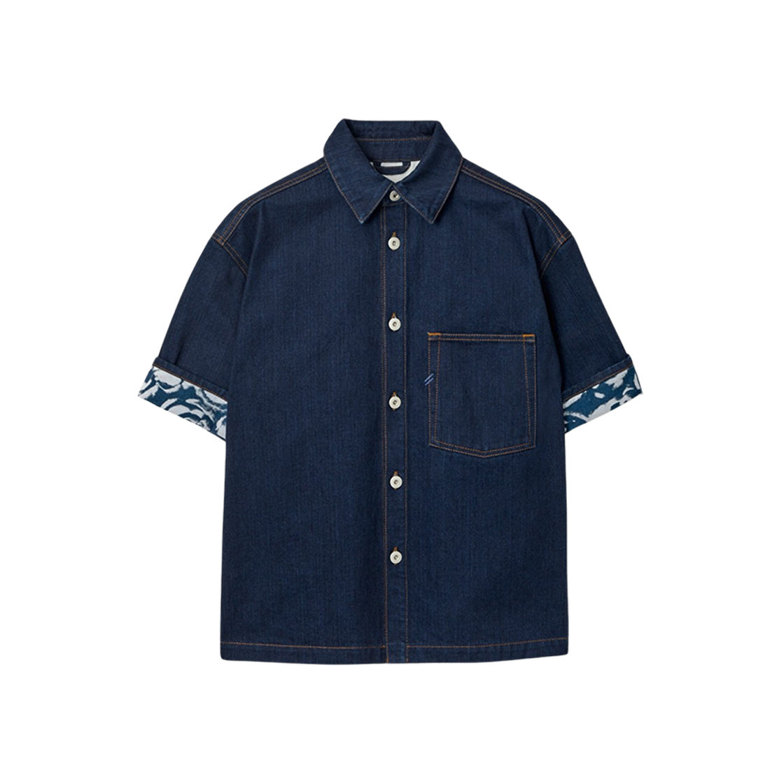 (W) Burberry Heavyweight Denim Shirt Indigo Blue 상세 이미지 1