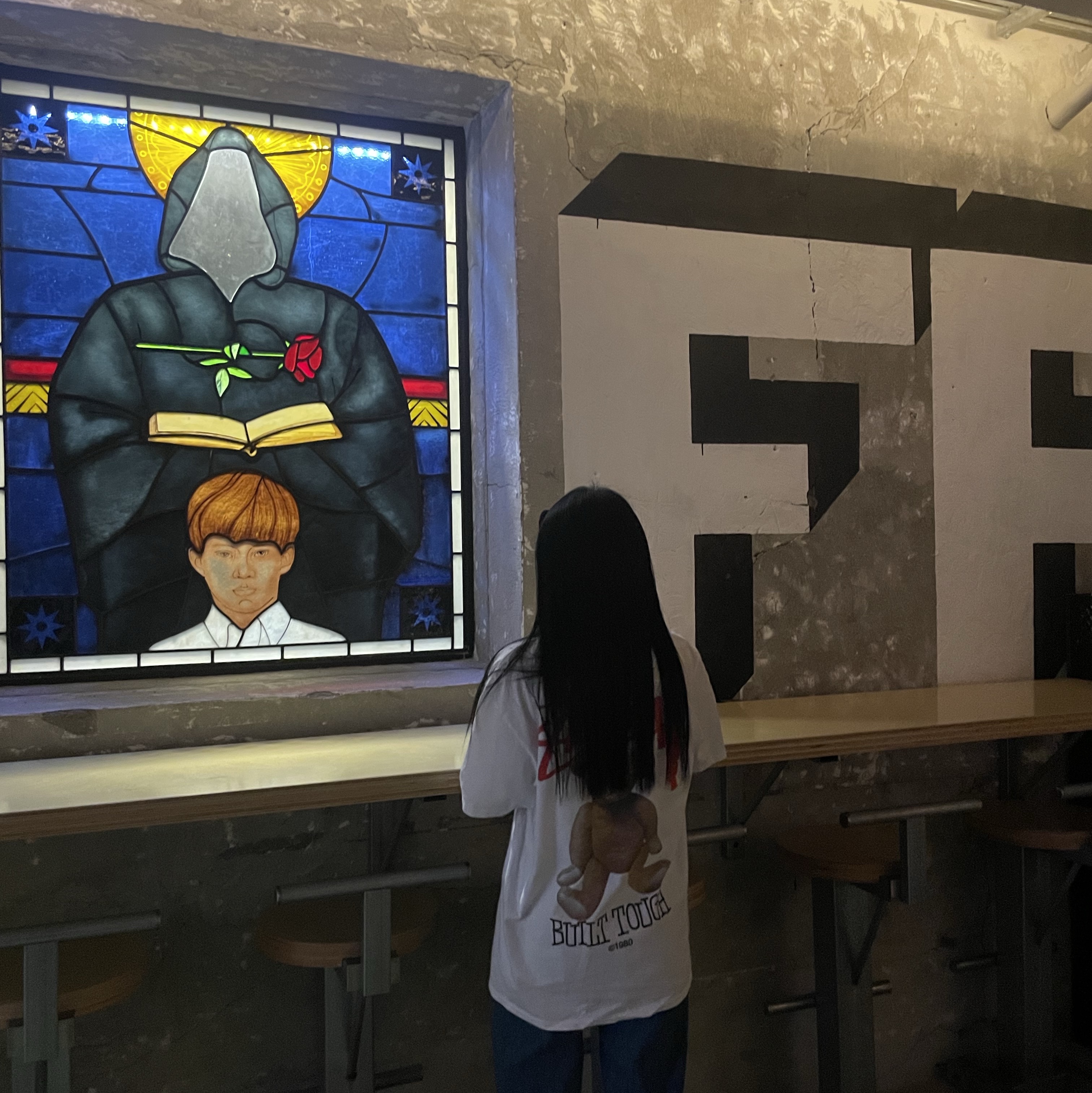 Stussy Built Tough T-Shirt White 착용 스타일 - 2