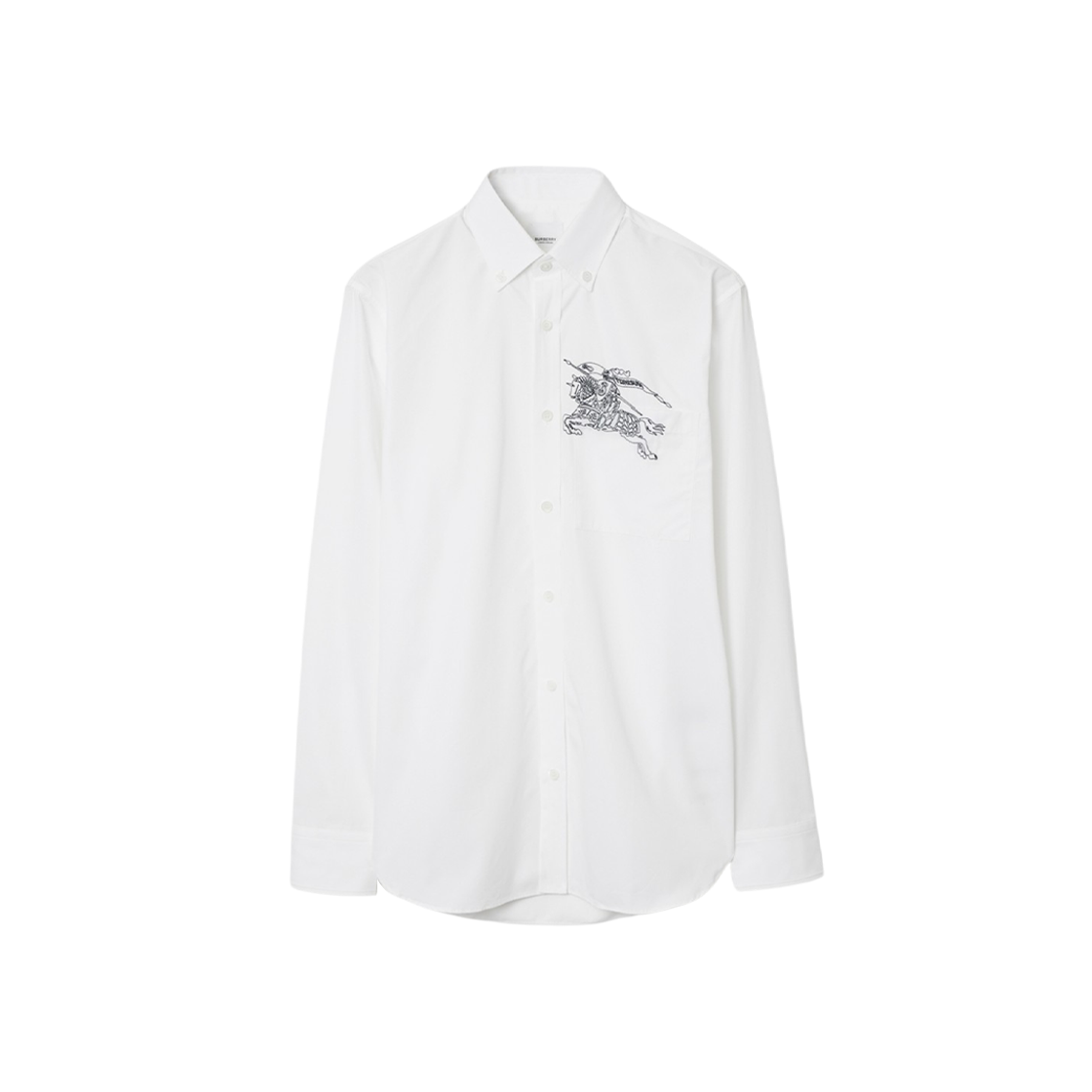 Burberry Monogram EKD Cotton Slim Fit Shirt Optic White 상세 이미지 1