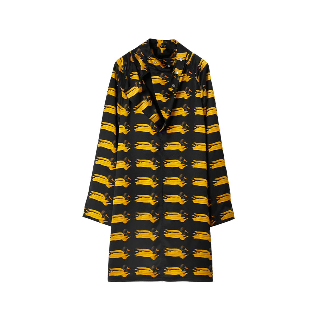 (W) Burberry Duck Print Silk Dress Pear 상세 이미지 1