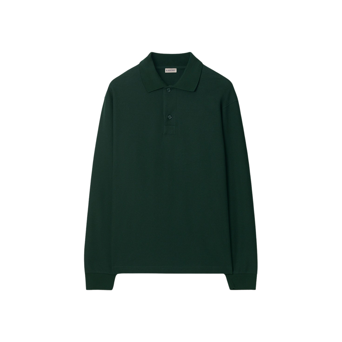 Burberry Long-Sleeve Cotton Polo Shirt Vine 상세 이미지 1