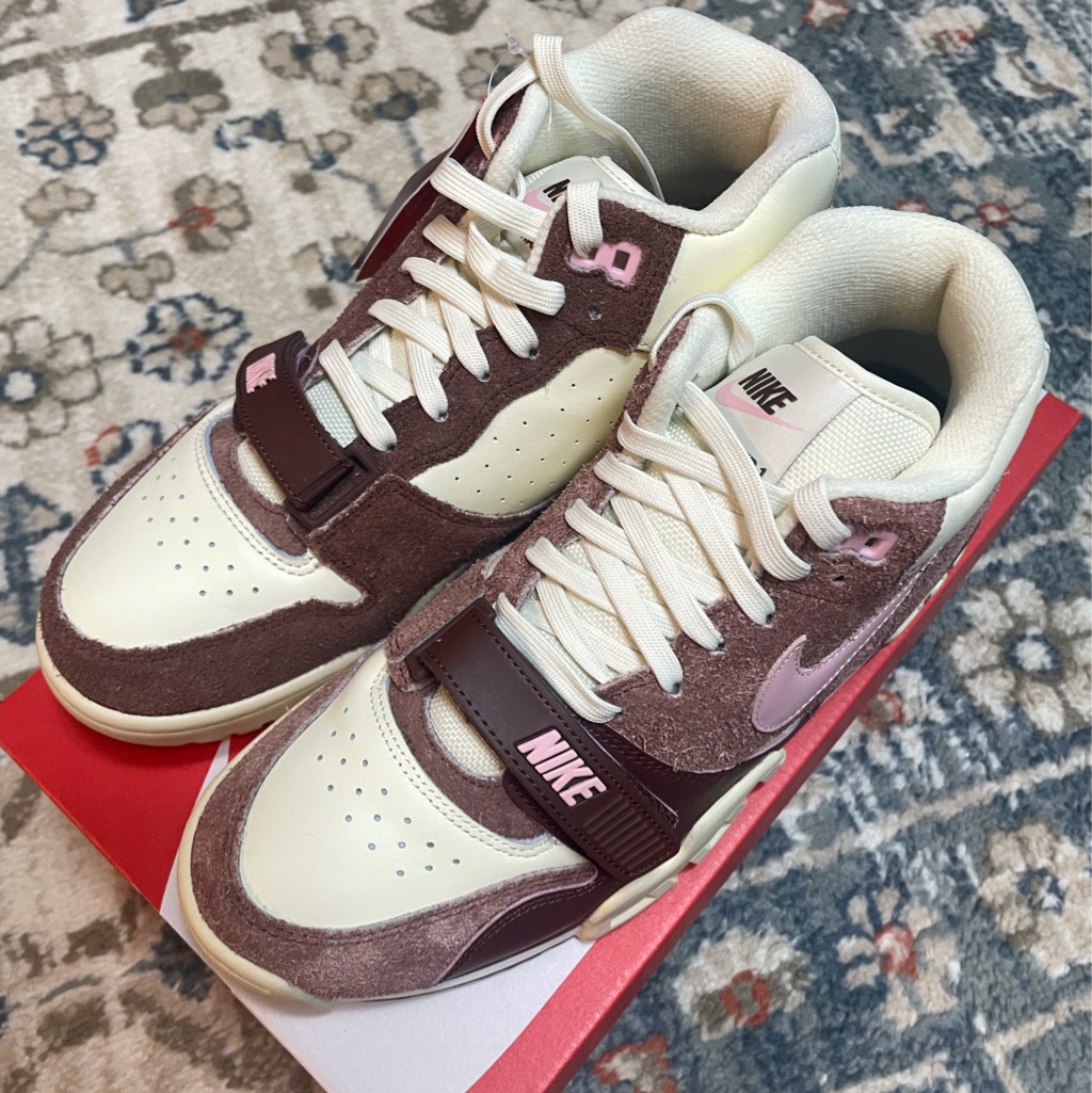 Nike Air Trainer 1 Soft Pink and Coconut Milk 착용 스타일 - 2
