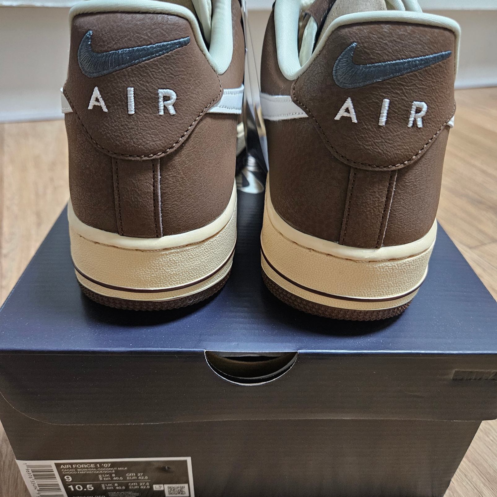 Nike Air Force 1 '07 Cacao Wow Coconut Milk 착용 스타일 - 3