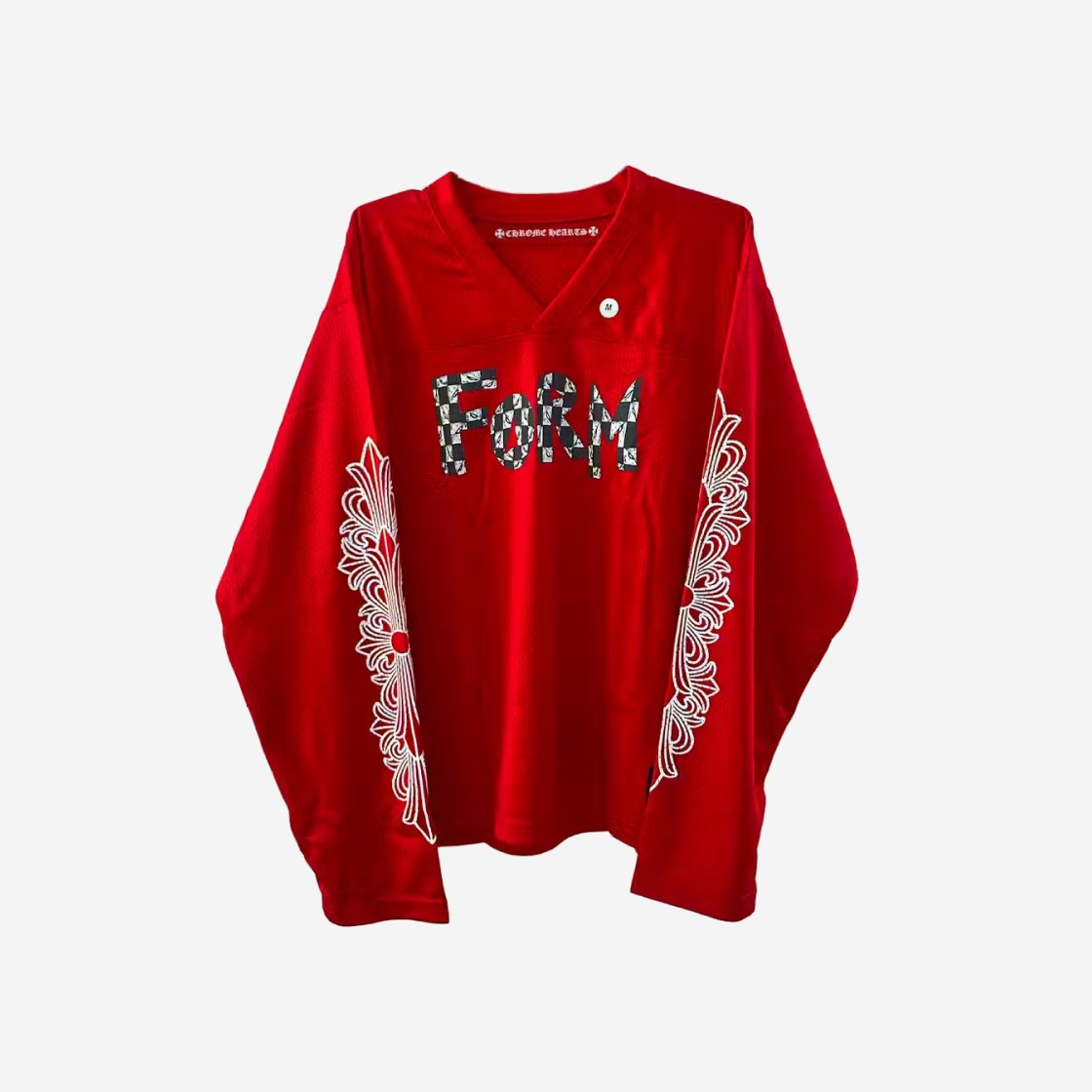 Chrome Hearts Matty Boy Mesh Form CH Team Long Sleeve Stadium Jersey Red 상세 이미지 1