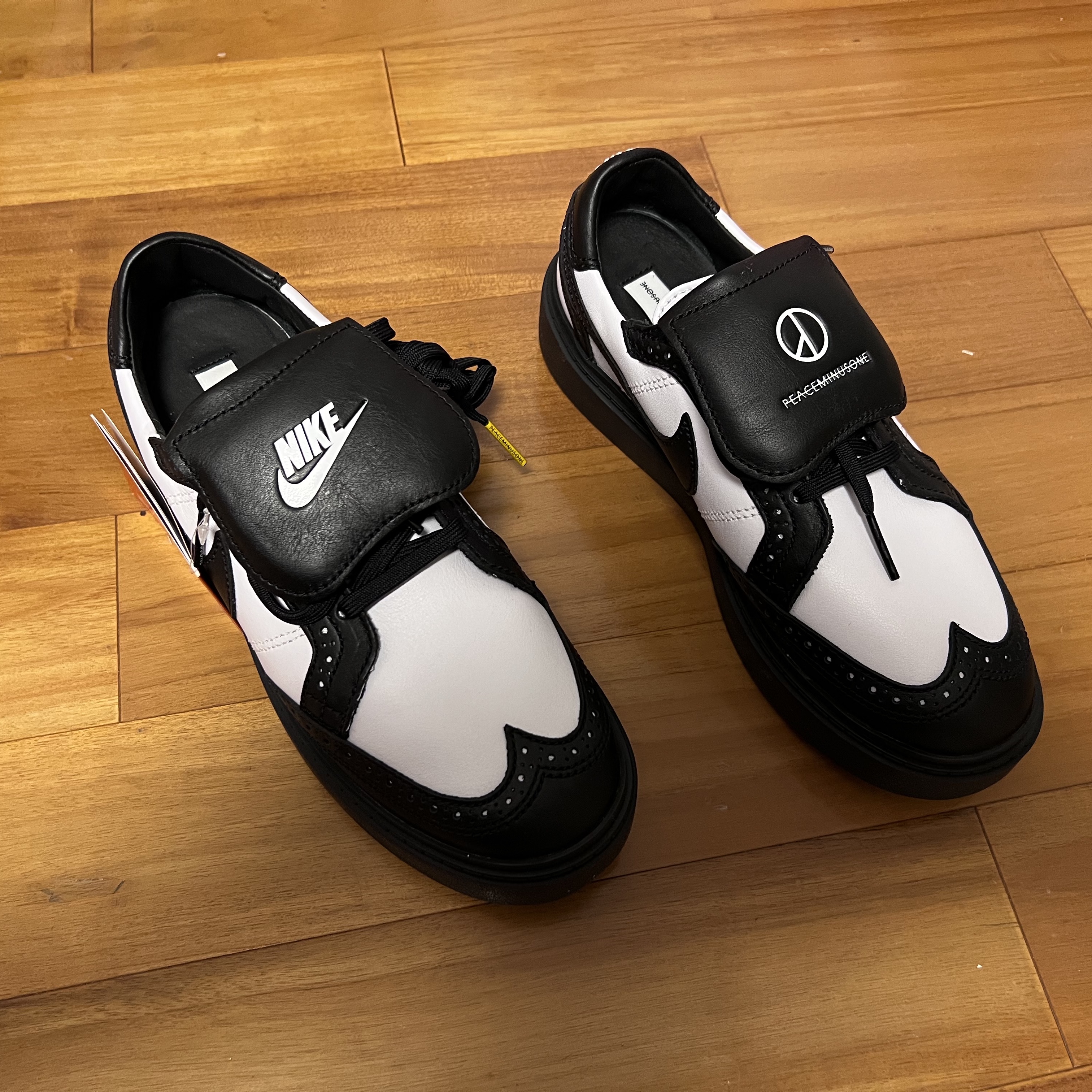 Nike x Peaceminusone Kwondo1 Black and White 착용 스타일
