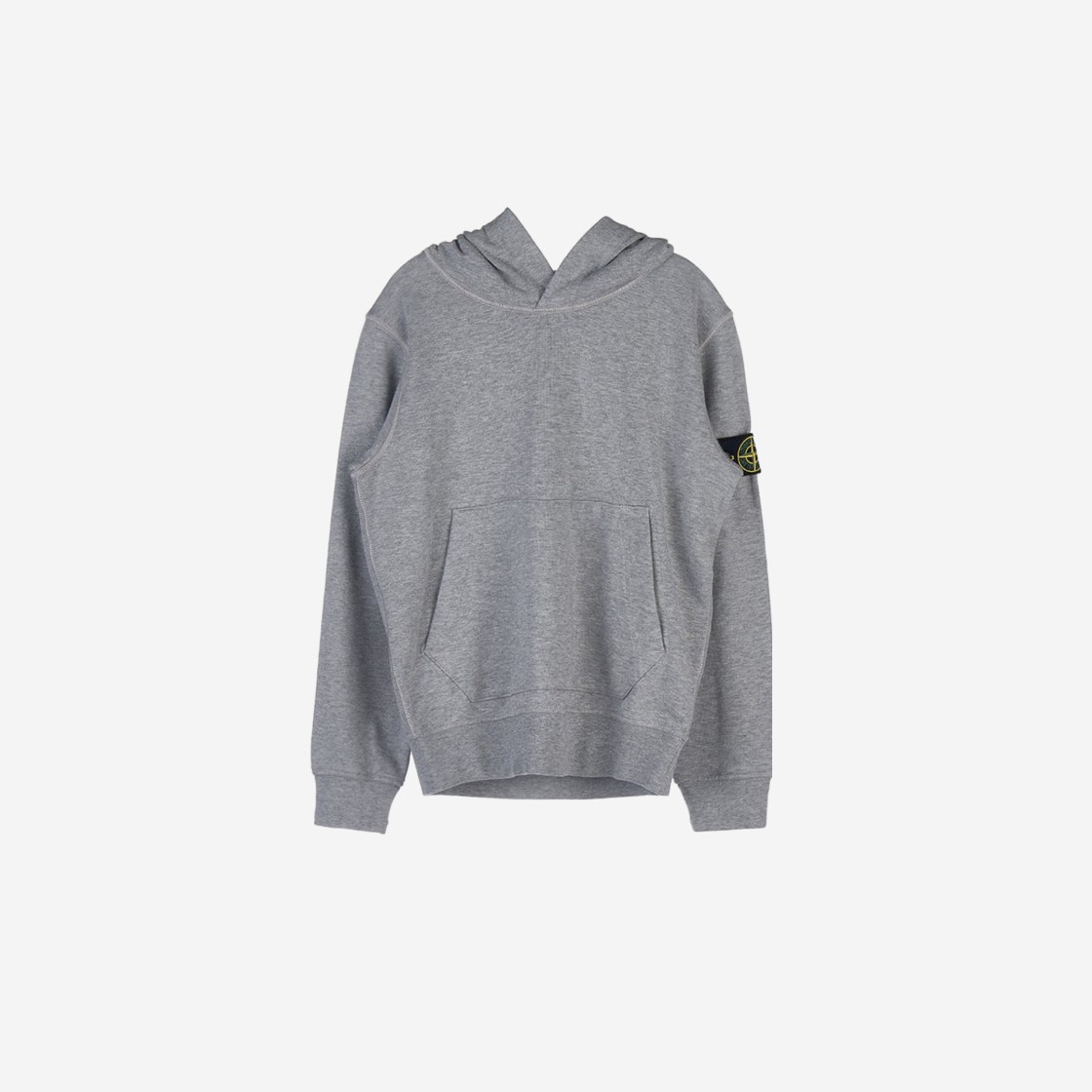 (Kids) Stone Island 61640 Cotton Fleece Hooded Sweatshirt Melange Grey - 23SS 상세 이미지 1