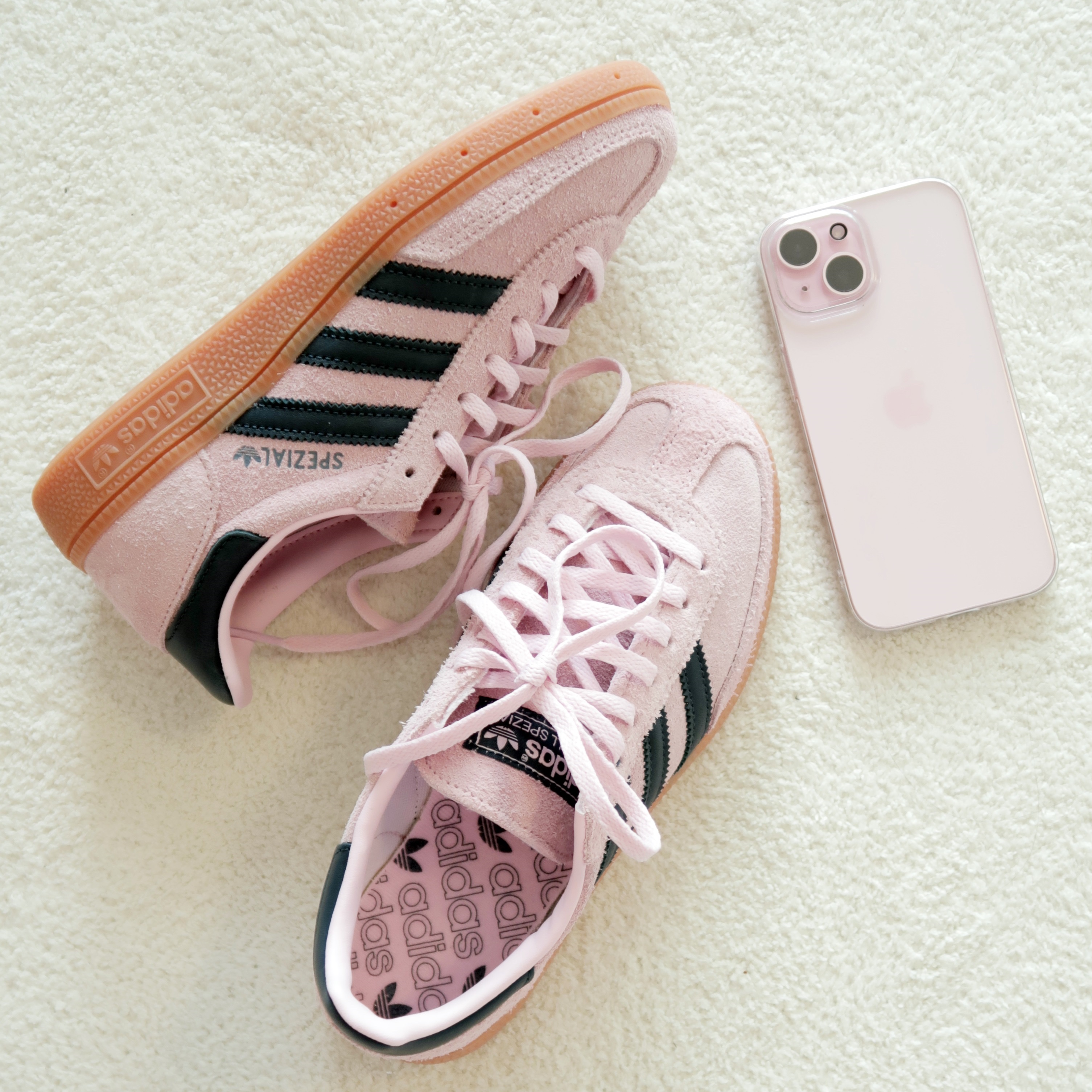 (W) Adidas Spezial Handball Clear Pink 착용 스타일 - 6