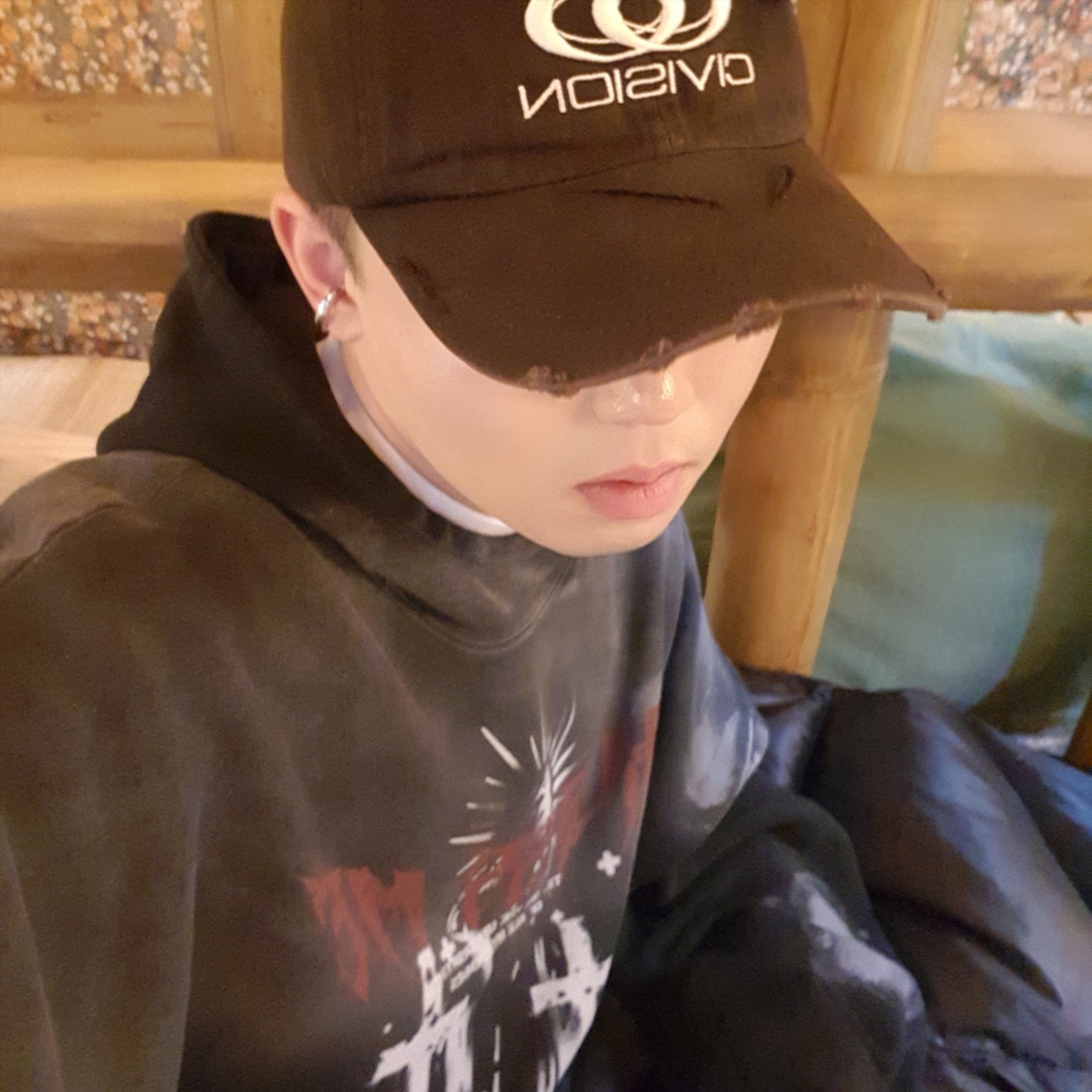 Civision by CSC Double Brim Cap Washed Black 착용 스타일