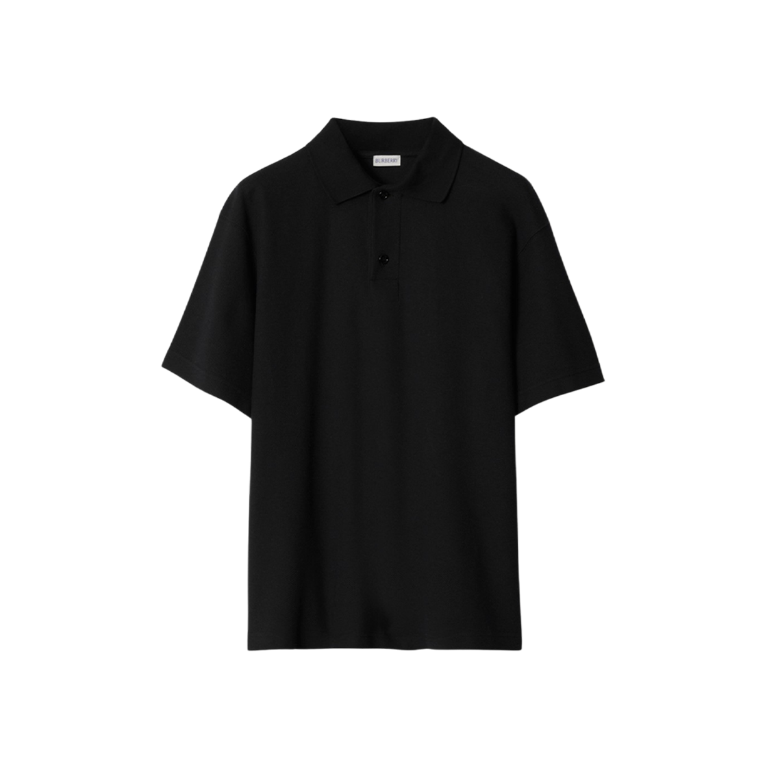 Burberry Cotton Polo Shirt Black 상세 이미지 1