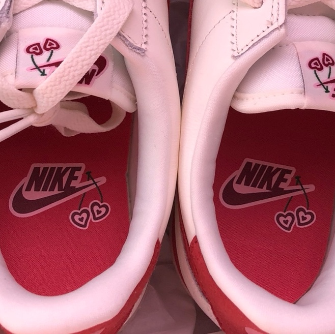 (W) Nike Cortez SE Valentine Day Sail Adobe 착용 스타일 - 4
