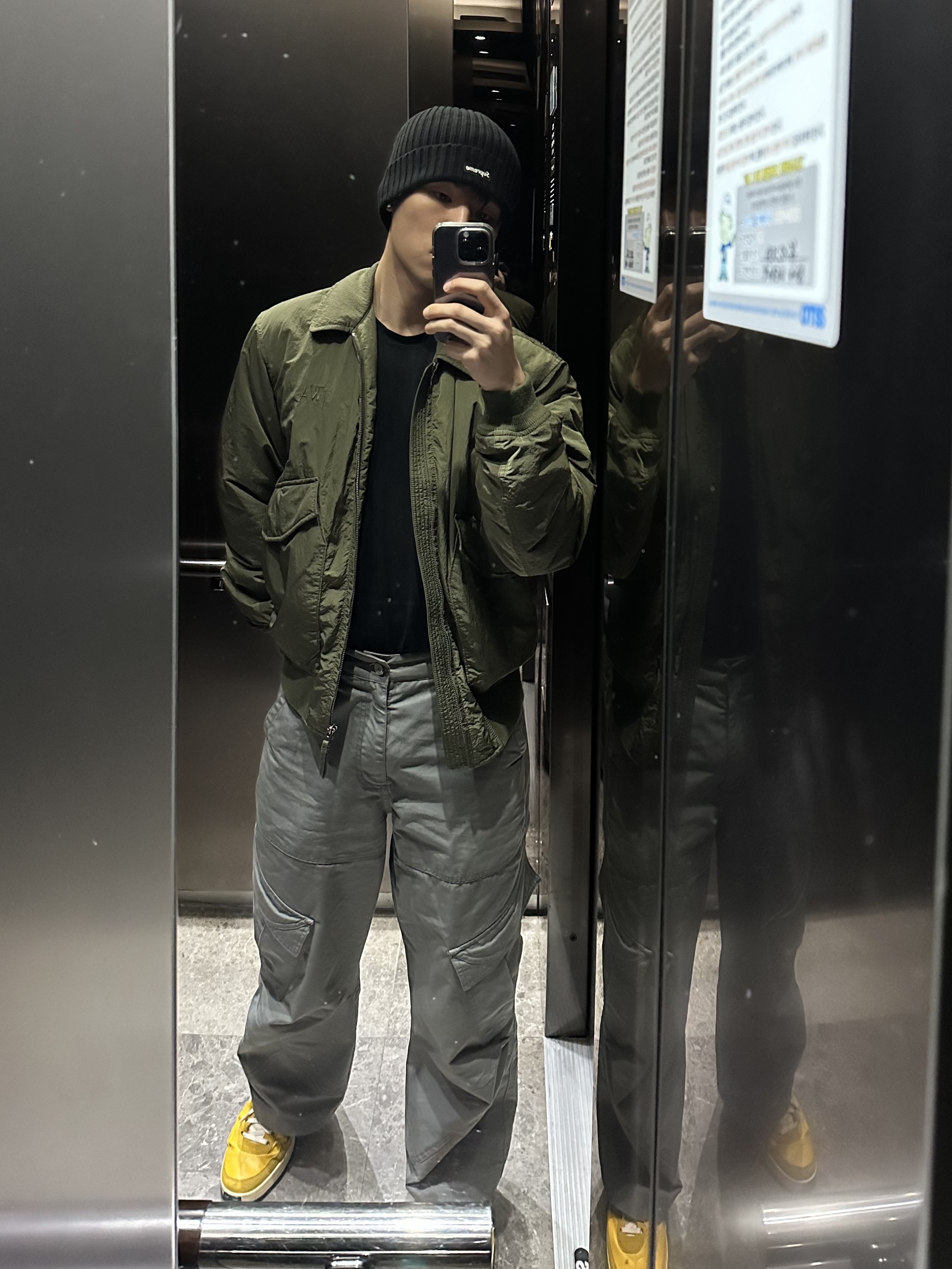 Supreme Overdyed Beanie Black, Nike x Tom Sachs General Purpose Shoe Archive 착용 스타일 - 1