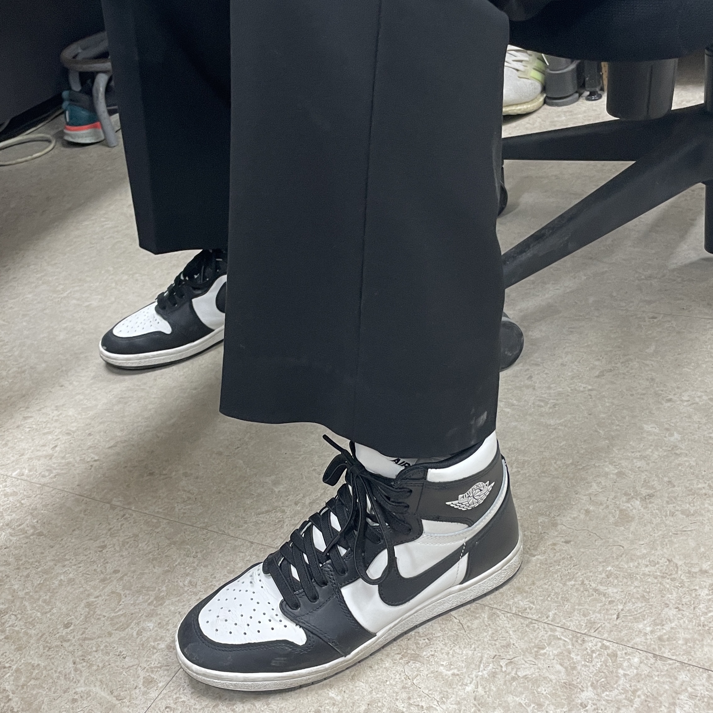 Jordan 1 High 85 Black White 착용 스타일