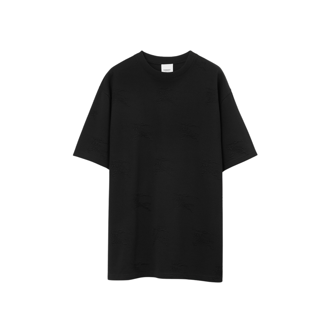 Burberry EKD Technical Cotton Piqué T-Shirt Black 상세 이미지 1