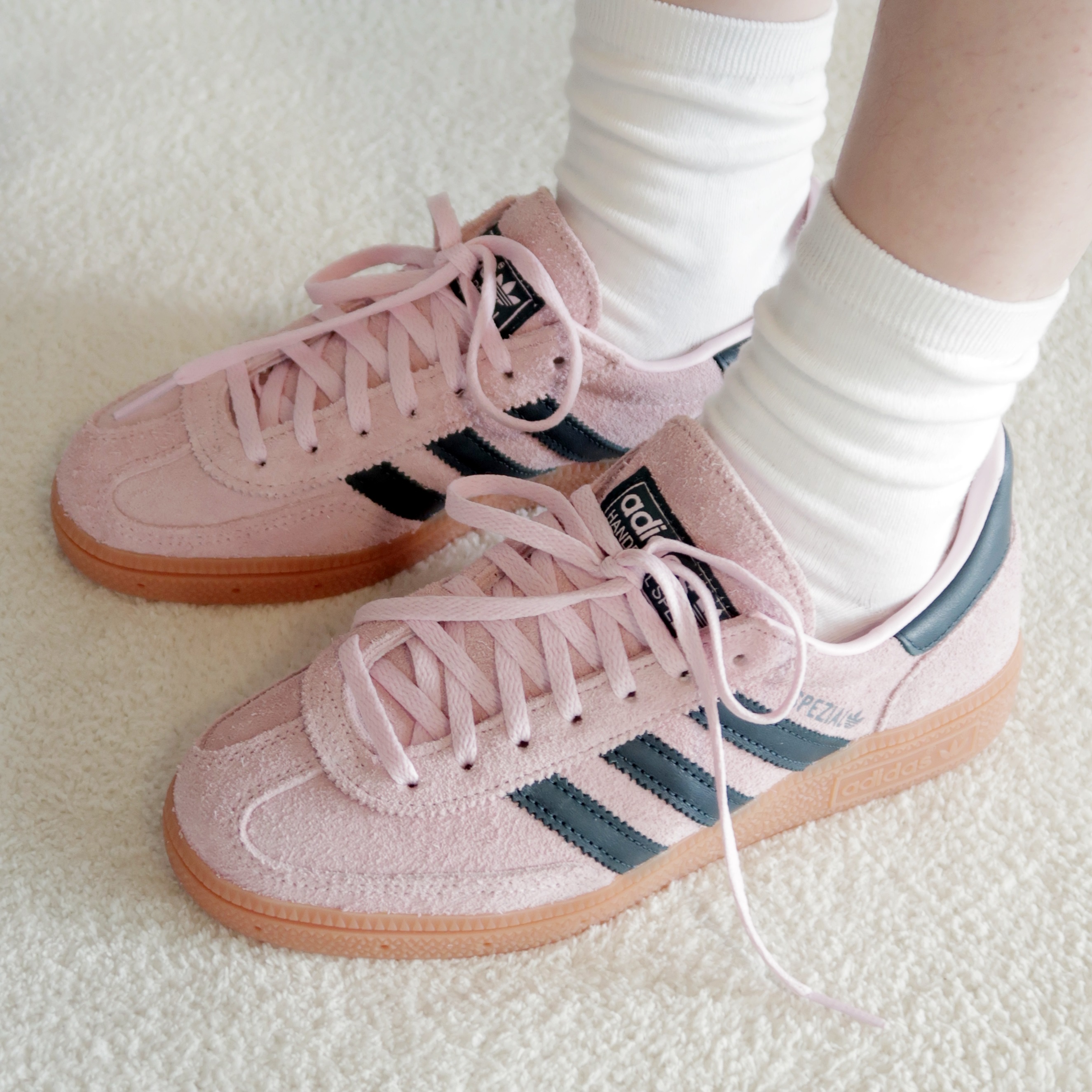 (W) Adidas Spezial Handball Clear Pink 착용 스타일 - 5