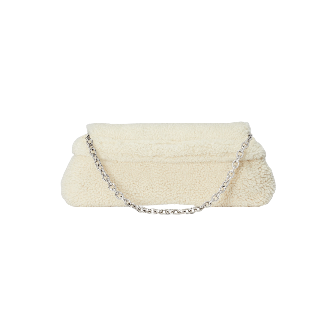 Gucci Horsebit Chain Medium Shoulder Bag Off White Wool 상세 이미지 4