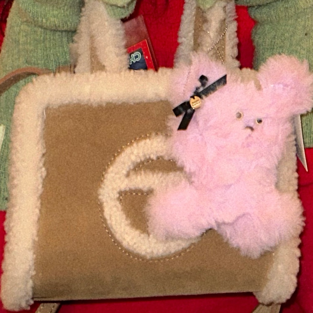 Telfar x UGG Small Shopping Bag Chestnut 착용 스타일