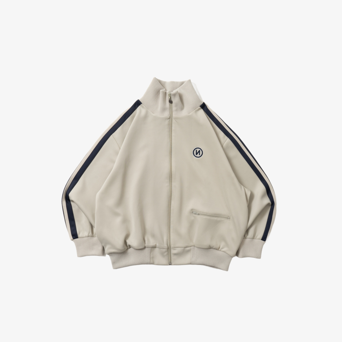 9090 N 로고 심플 트랙 자켓 아이보리(9090 N Logo Simple Track Jacket Ivory)