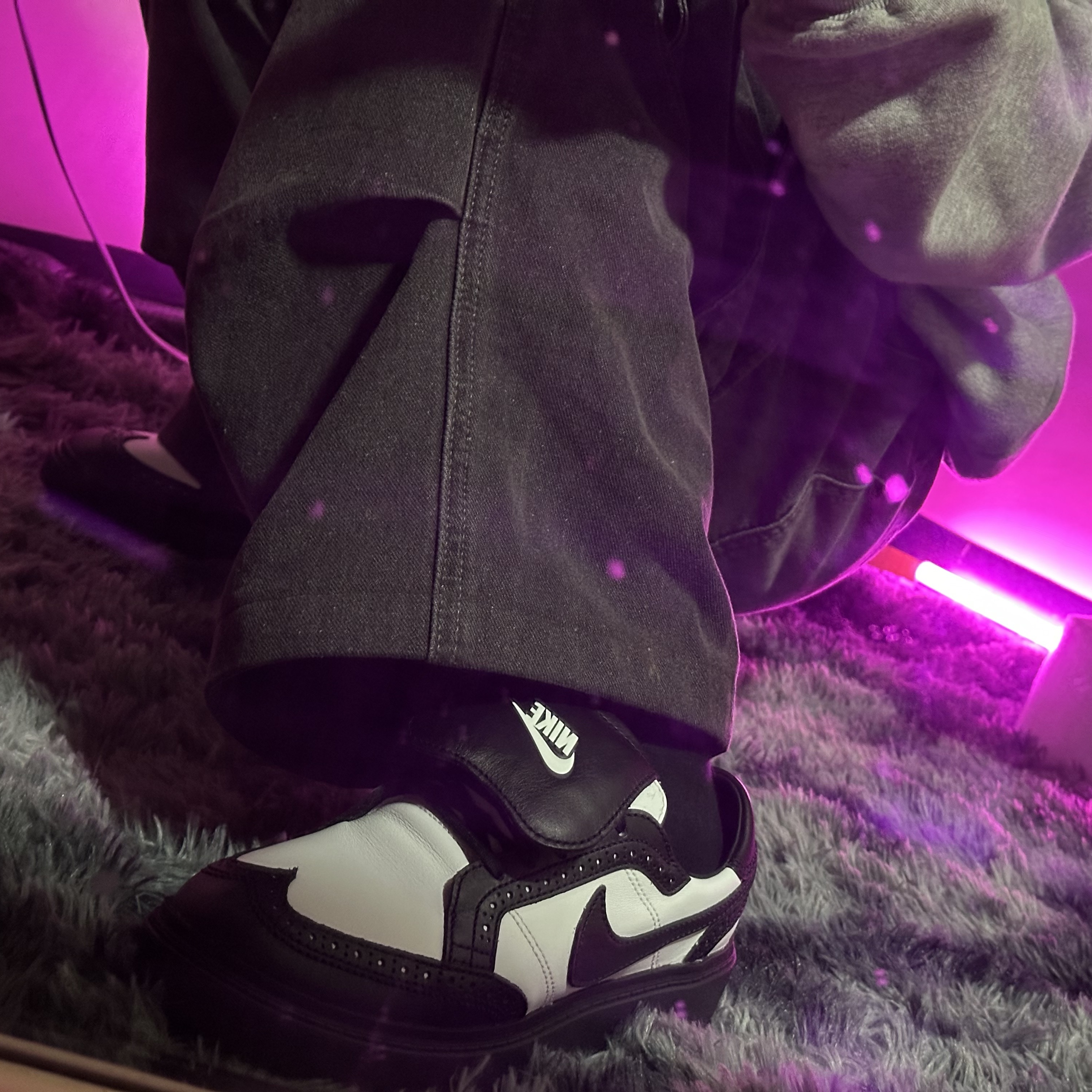 Nike x Peaceminusone Kwondo1 Black and White 착용 스타일