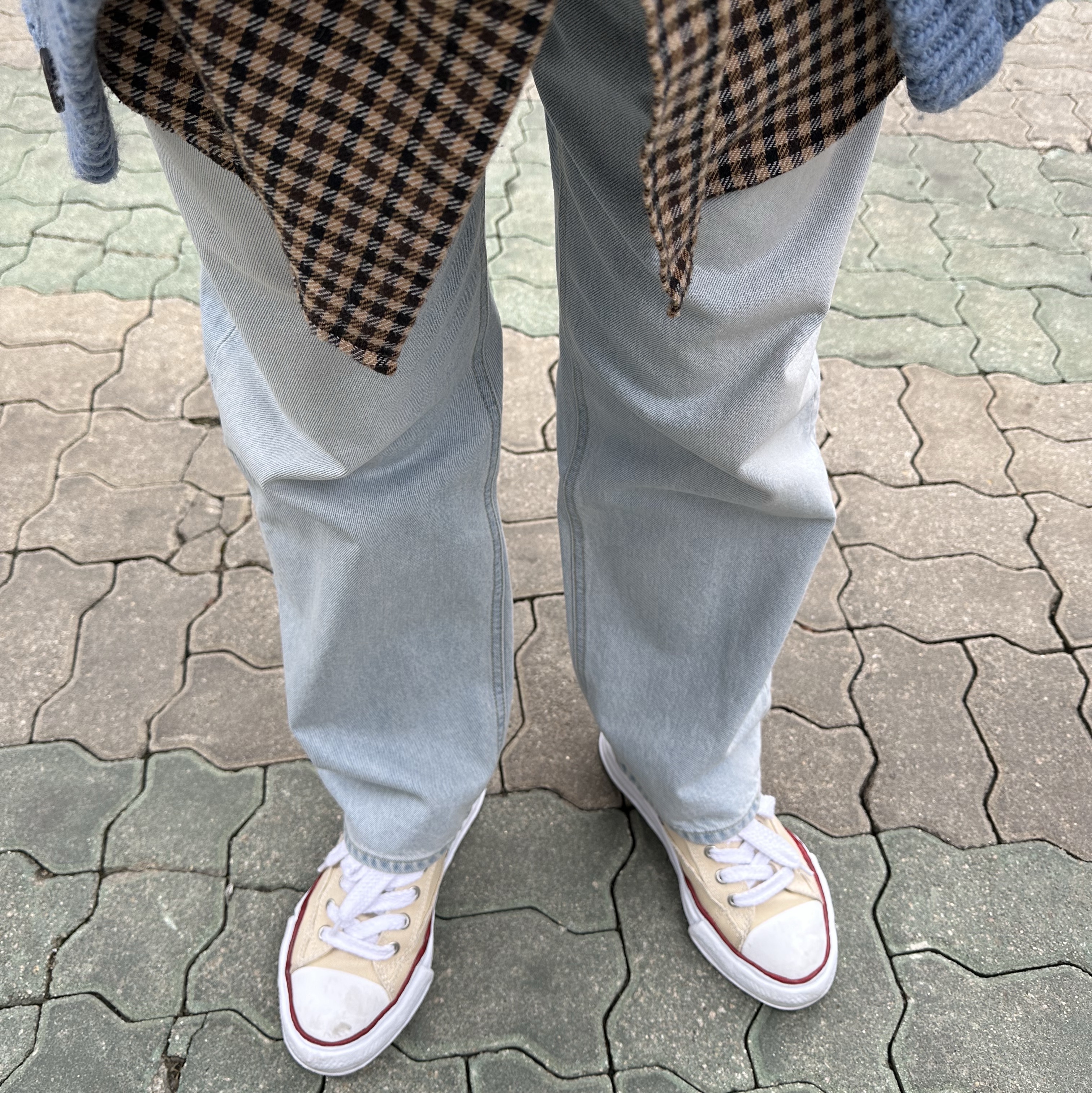 Maison Mihara Yasuhiro Peterson OG Sole Canvas Low-top Sneakers Natural 착용 스타일