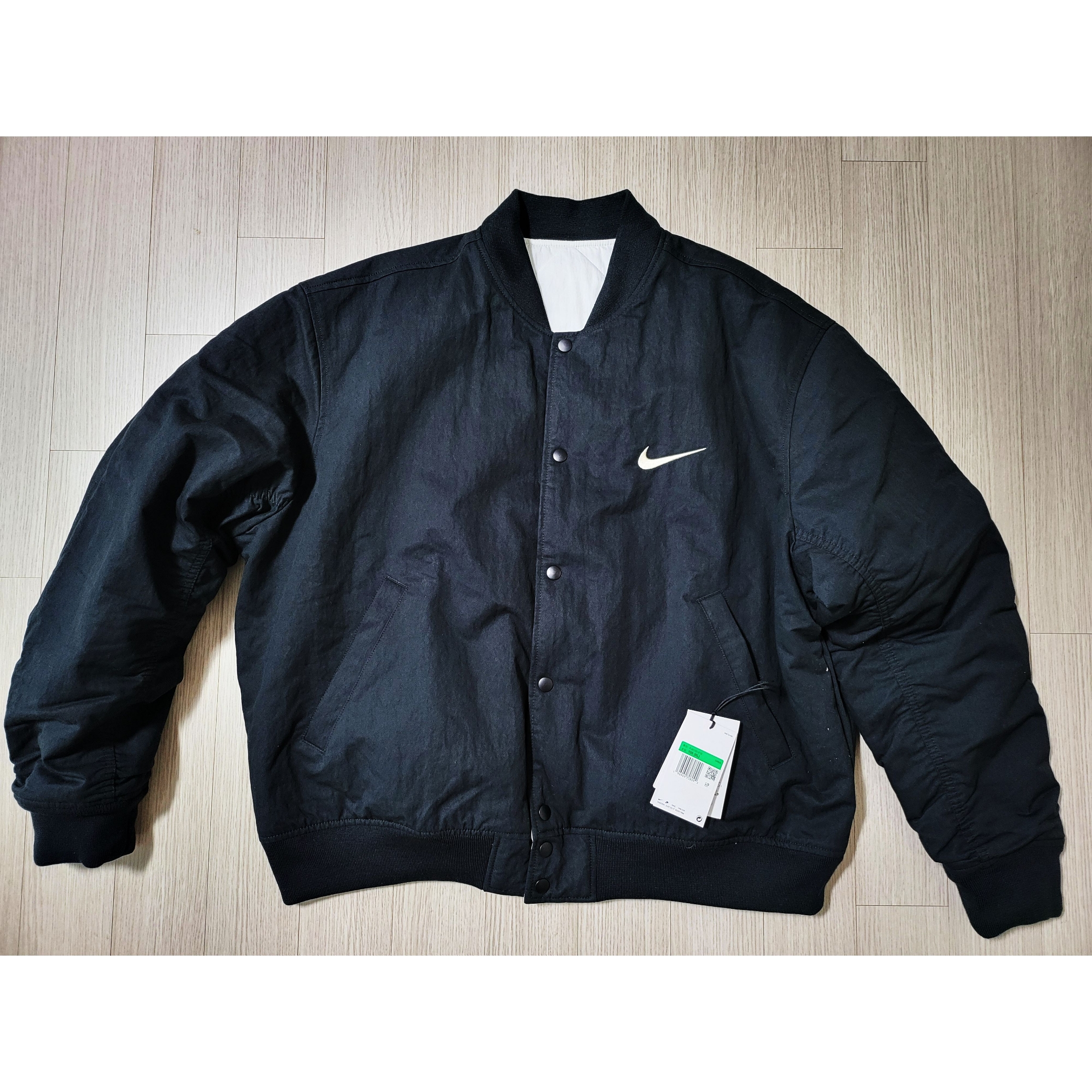 Nike x Stussy Reversible Jacket Black (FJ9153-010) 착용 스타일 - 1