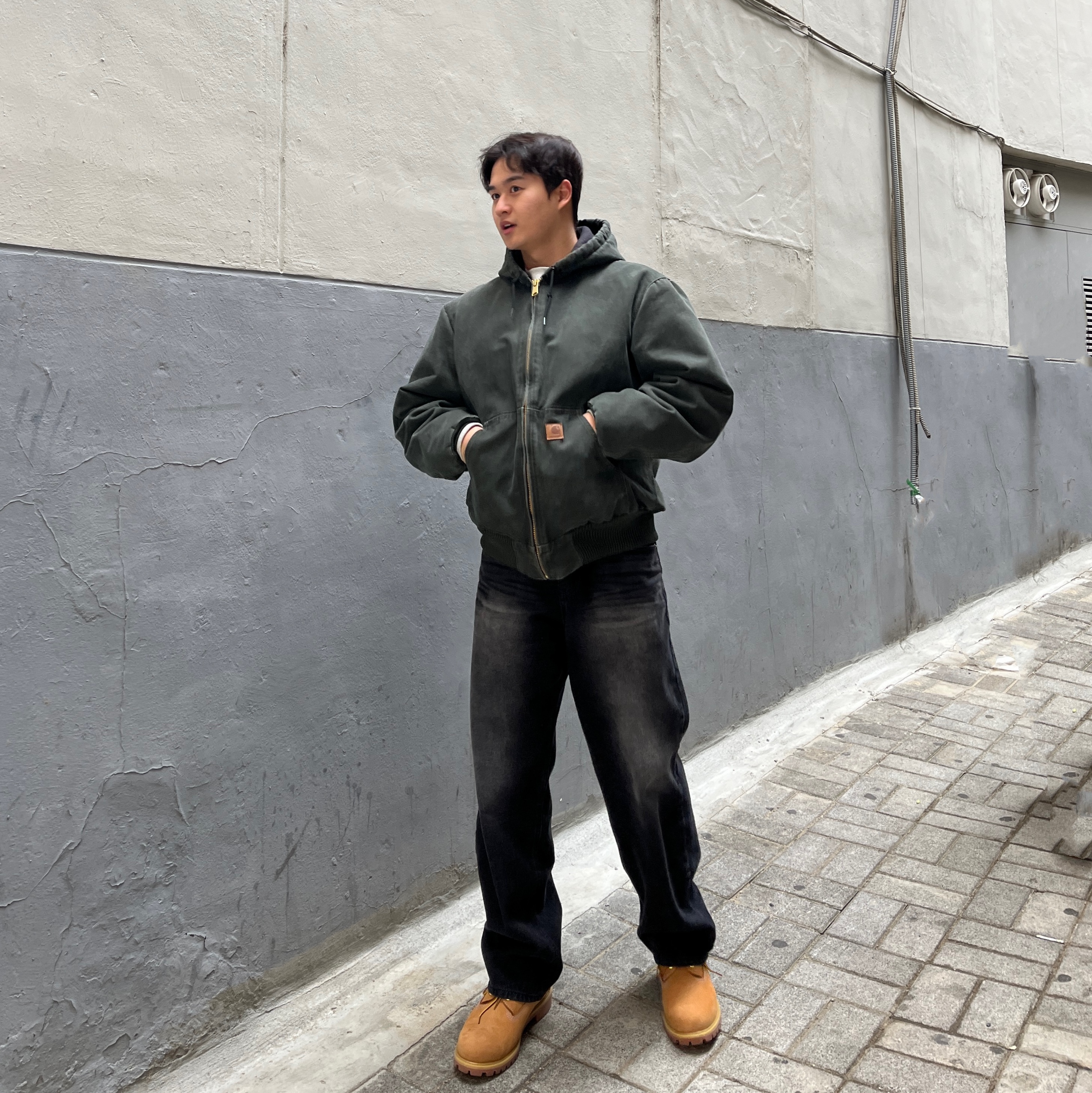 Timberland Premium 6 inch Waterproof Boot Wheat Nubuck - Wide 착용 스타일